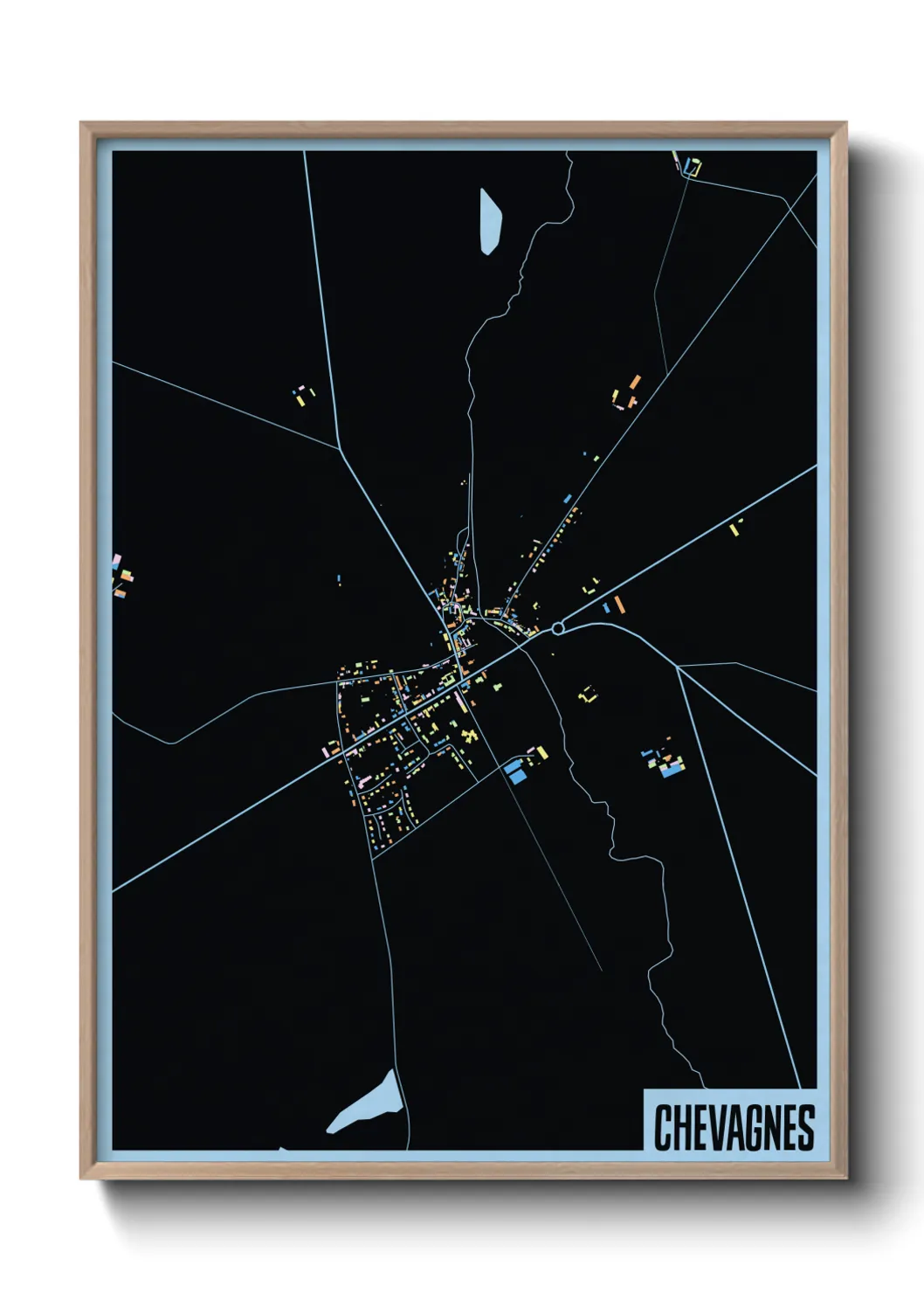 Une affiche de carte sur Chevagnes