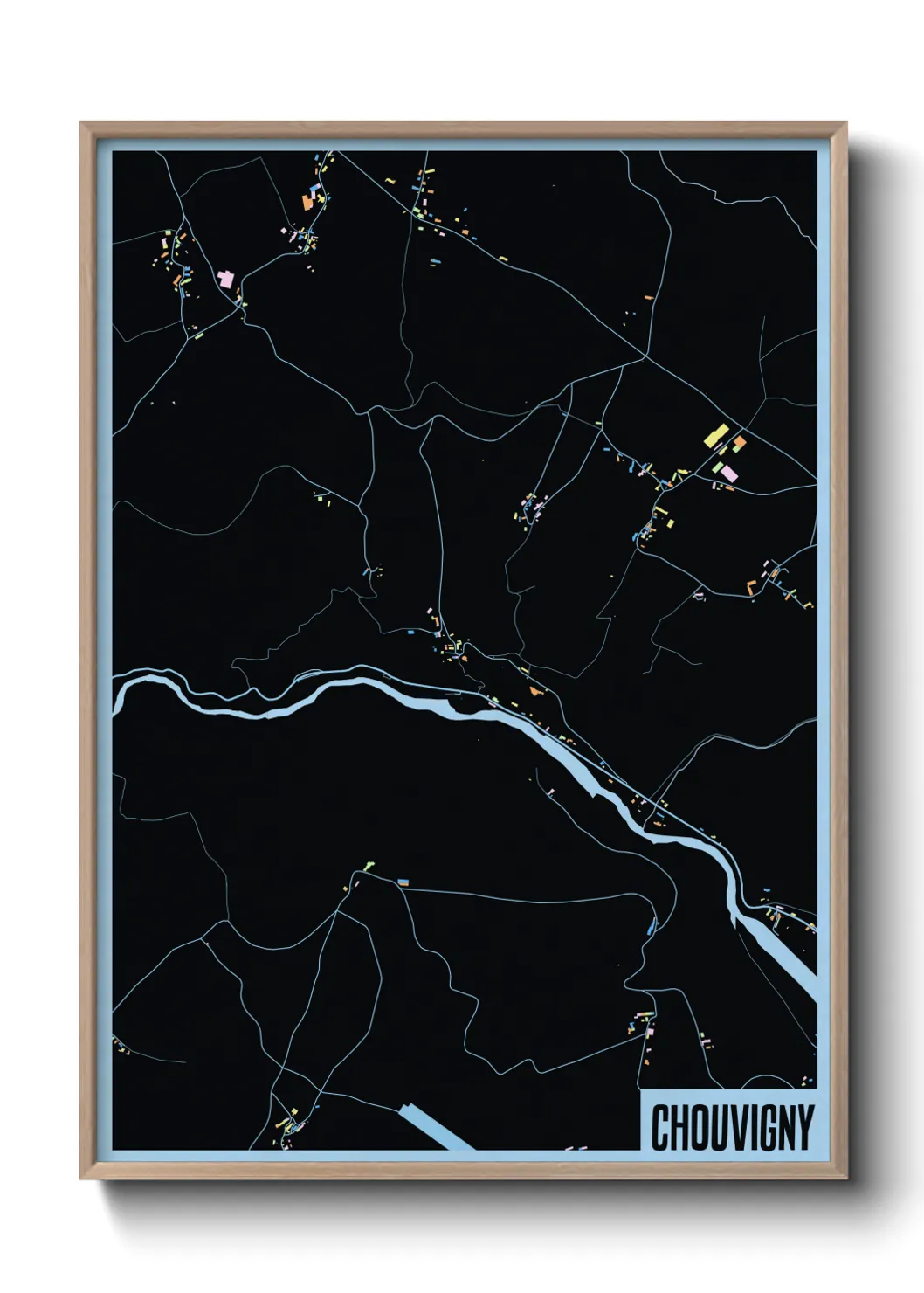 Une affiche de carte sur Chouvigny