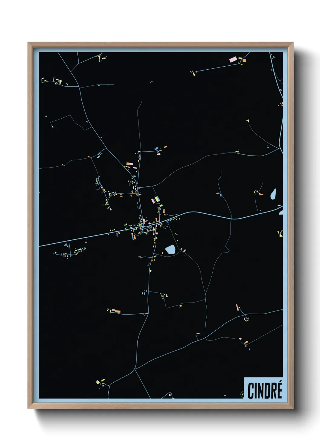 Une affiche de carte sur Cindré