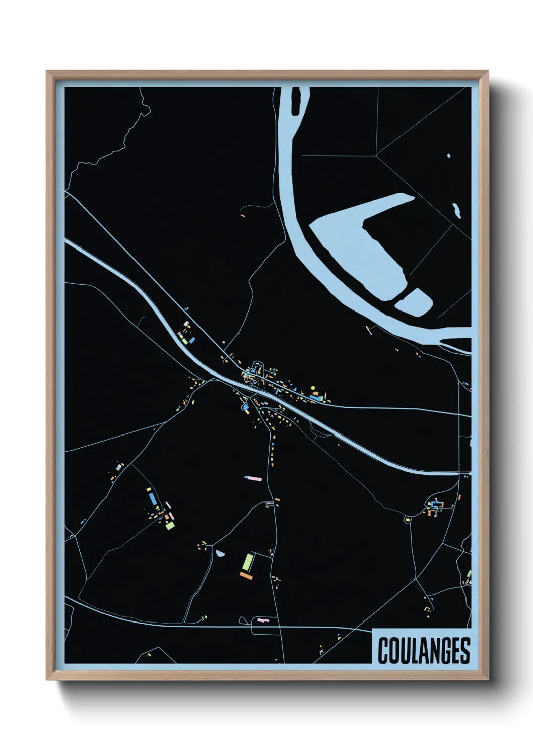 Une affiche de carte sur Coulanges