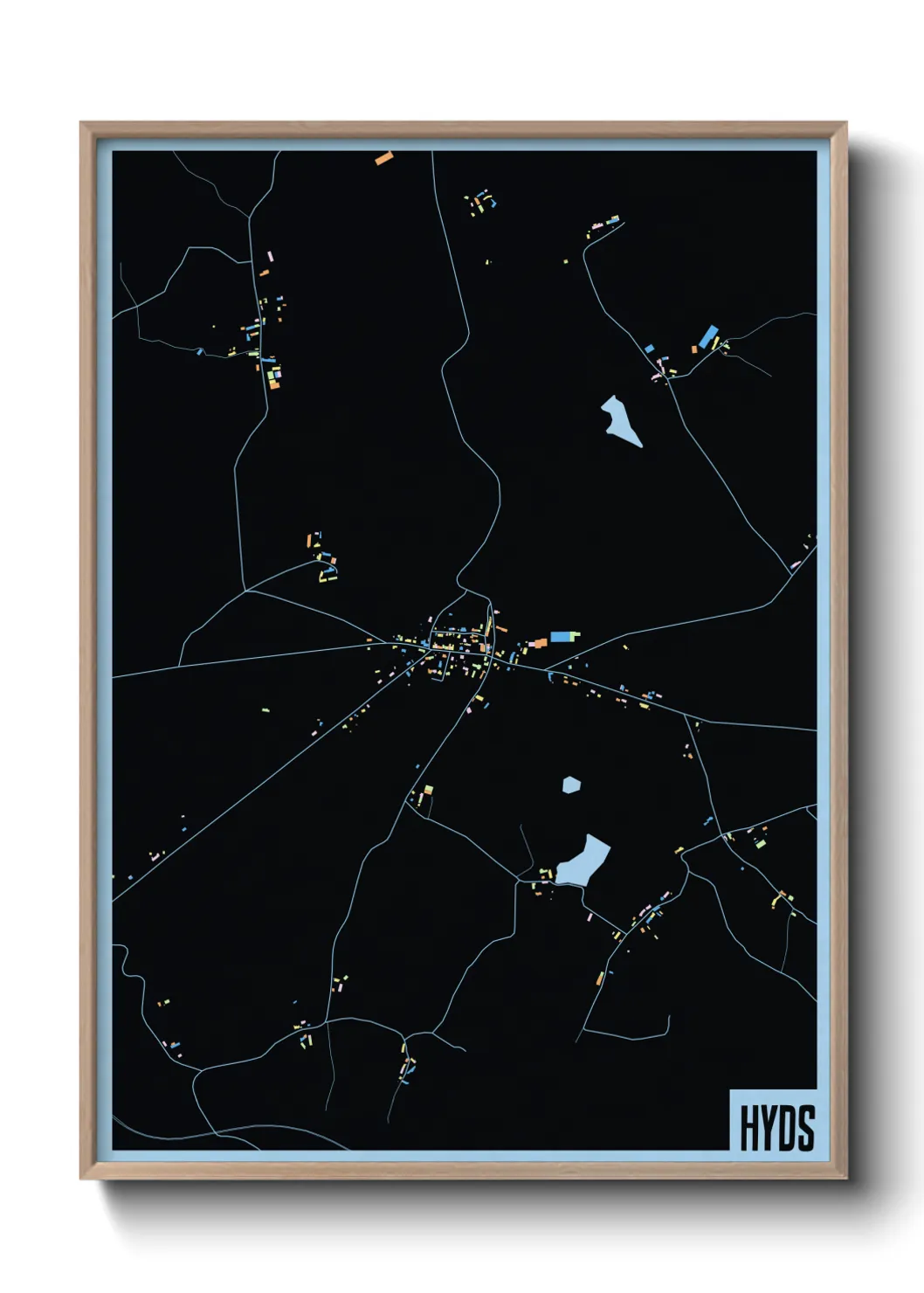 Une affiche de carte sur Hyds