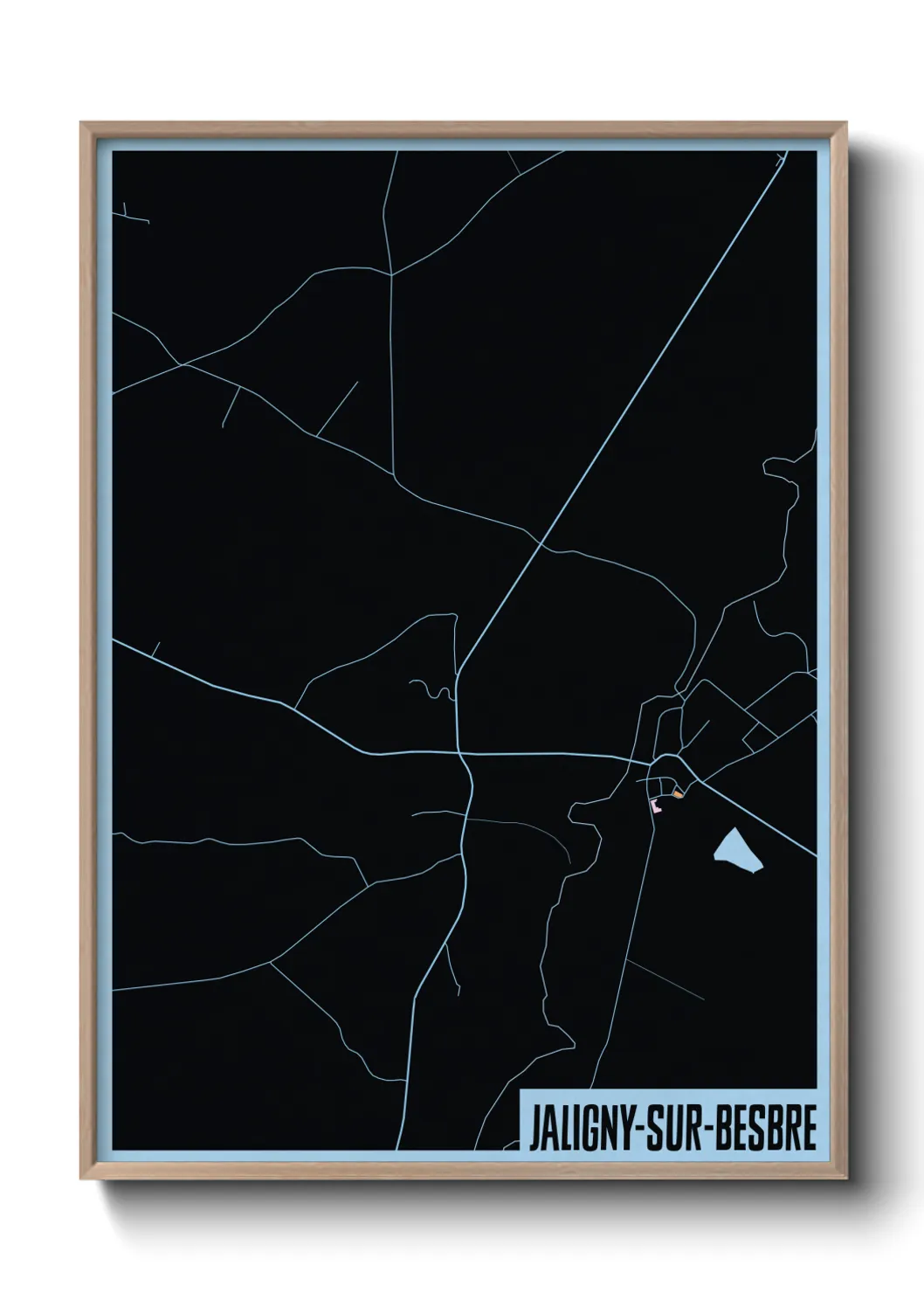 Une affiche de carte sur Jaligny-sur-Besbre