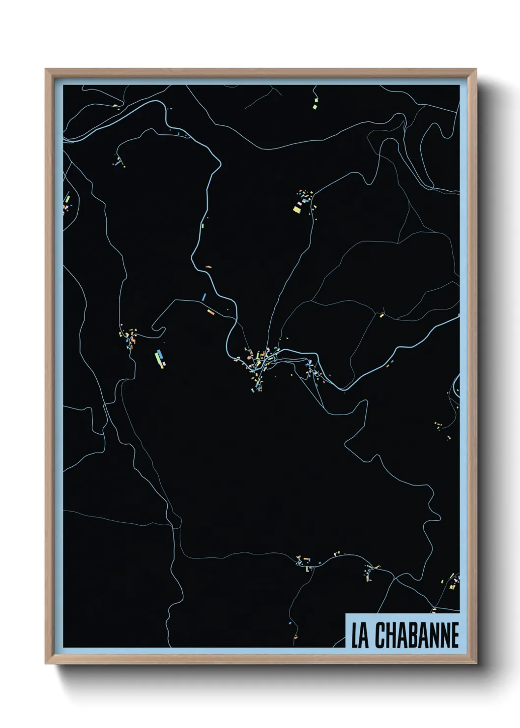 Une affiche de carte sur La Chabanne