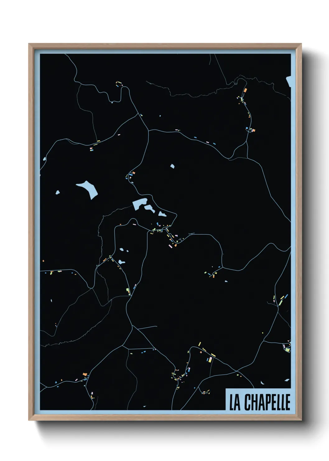 Une affiche de carte sur La Chapelle