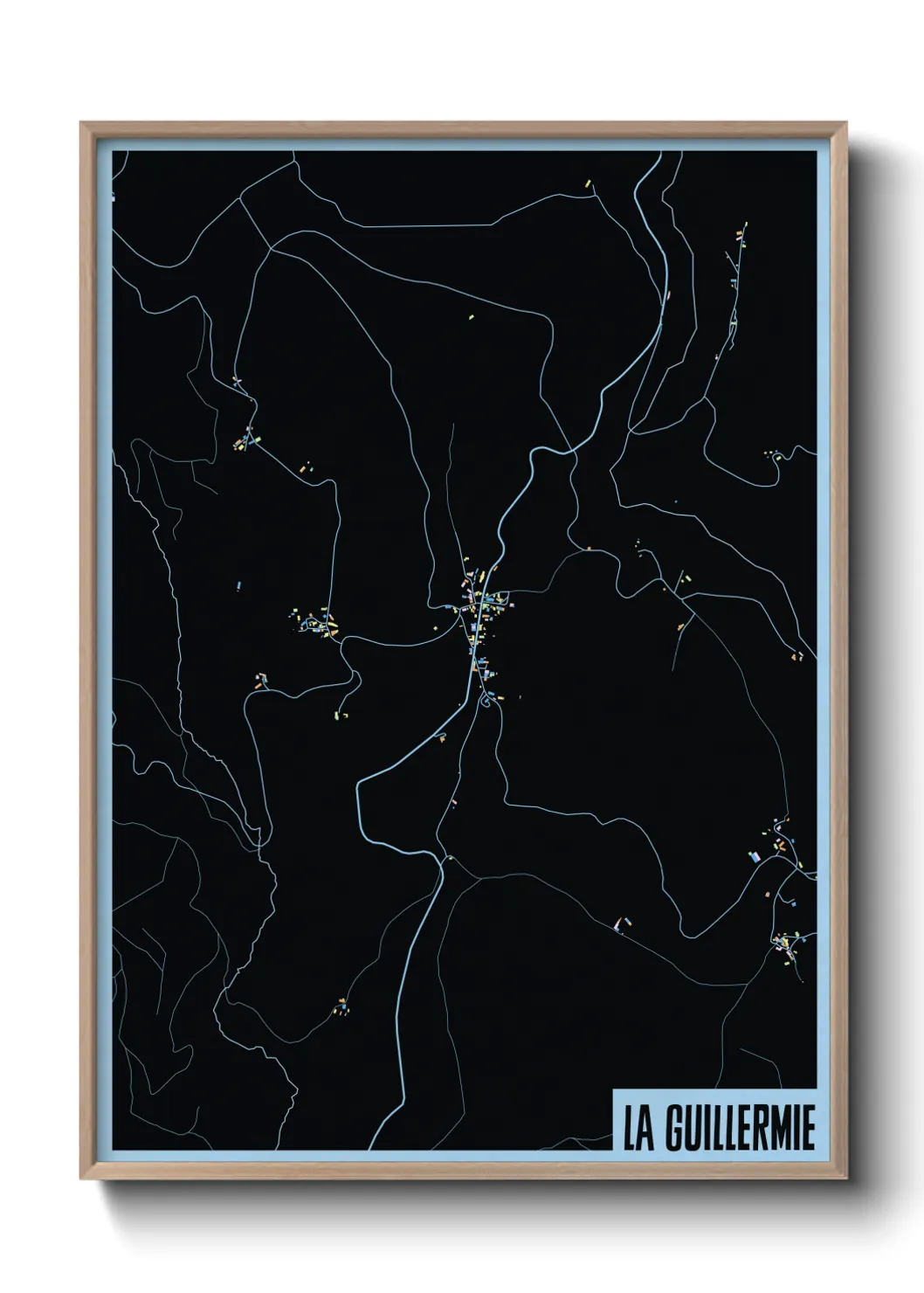 Une affiche de carte sur La Guillermie