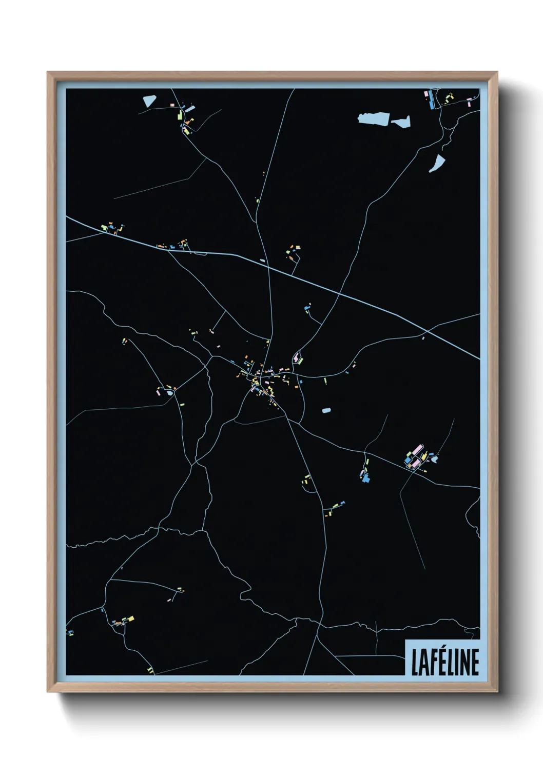 Une affiche de carte sur Laféline