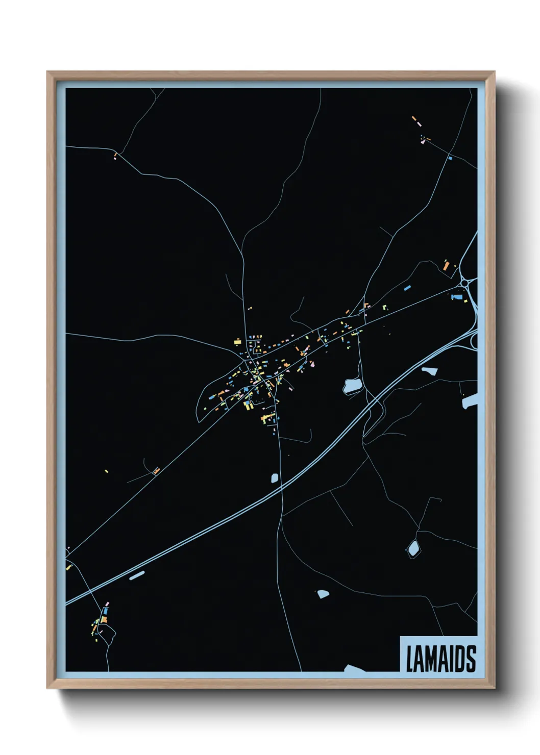 Une affiche de carte sur Lamaids