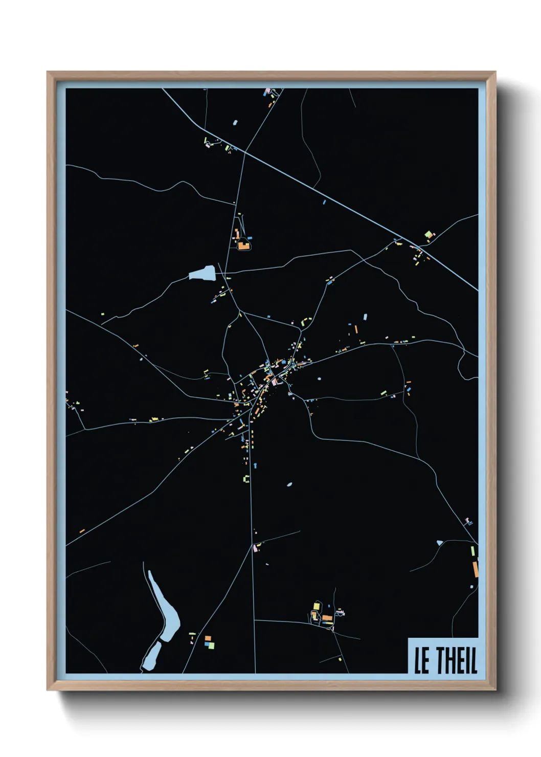 Une affiche de carte sur Le Theil