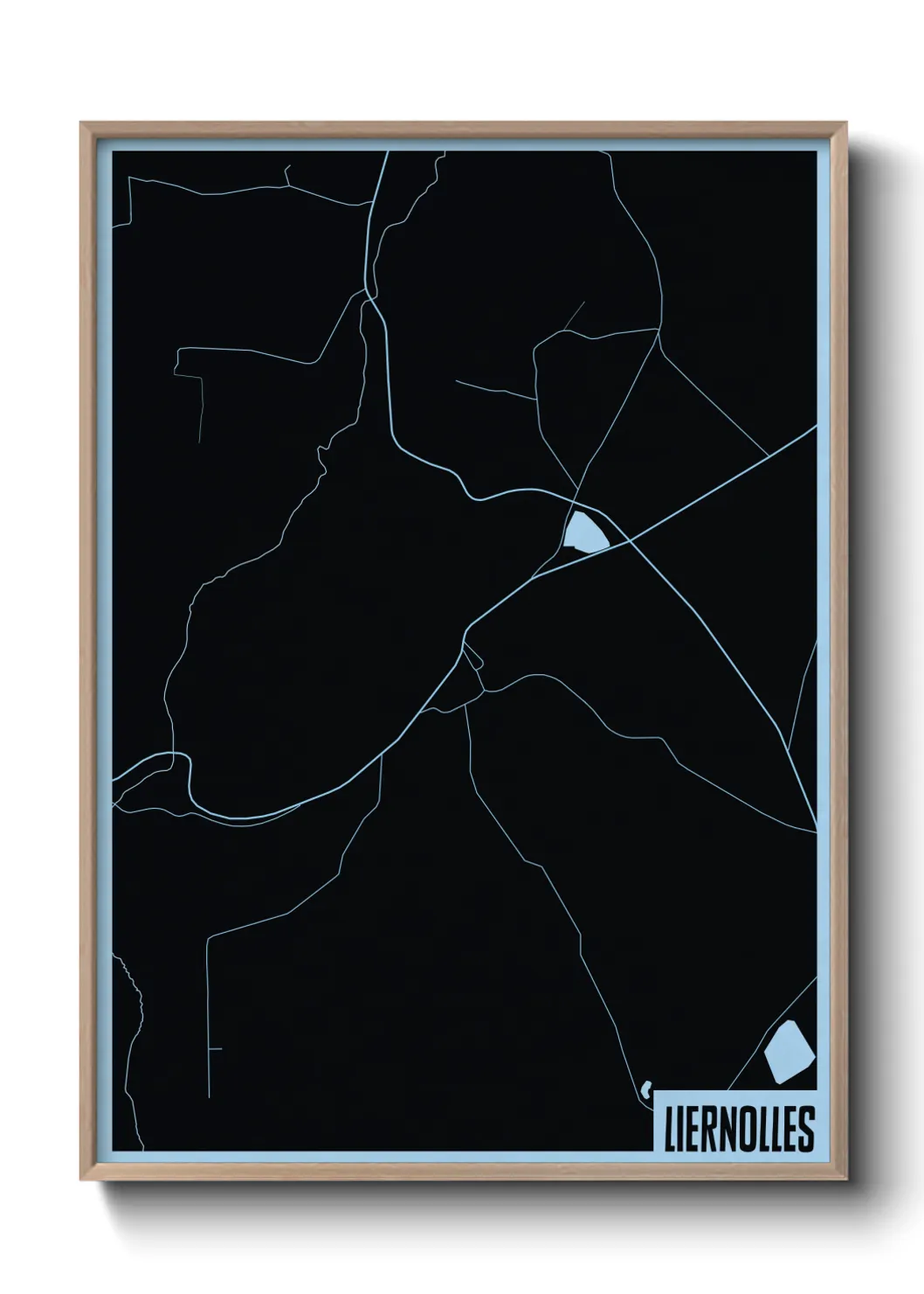 Une affiche de carte sur Liernolles