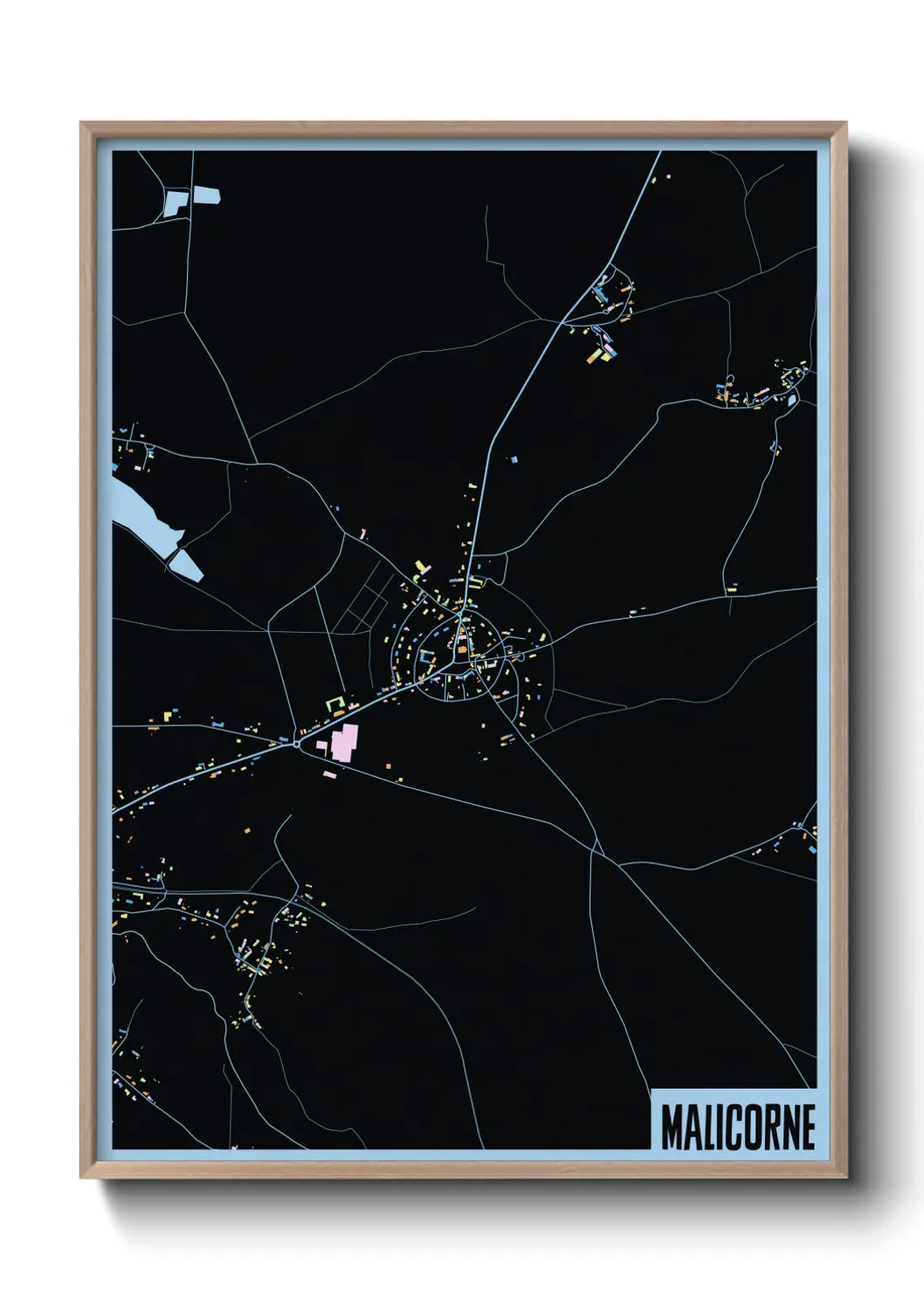 Une affiche de carte sur Malicorne