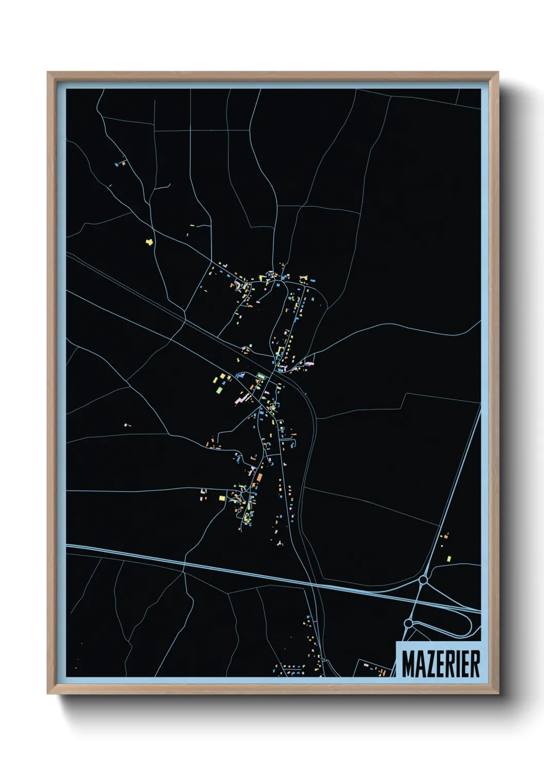 Une affiche de carte sur Mazerier