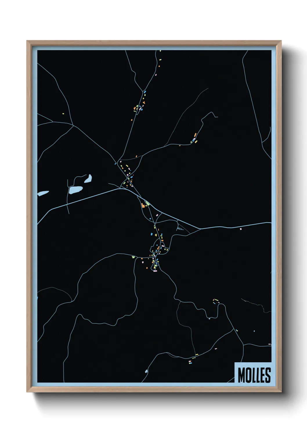 Une affiche de carte sur Molles