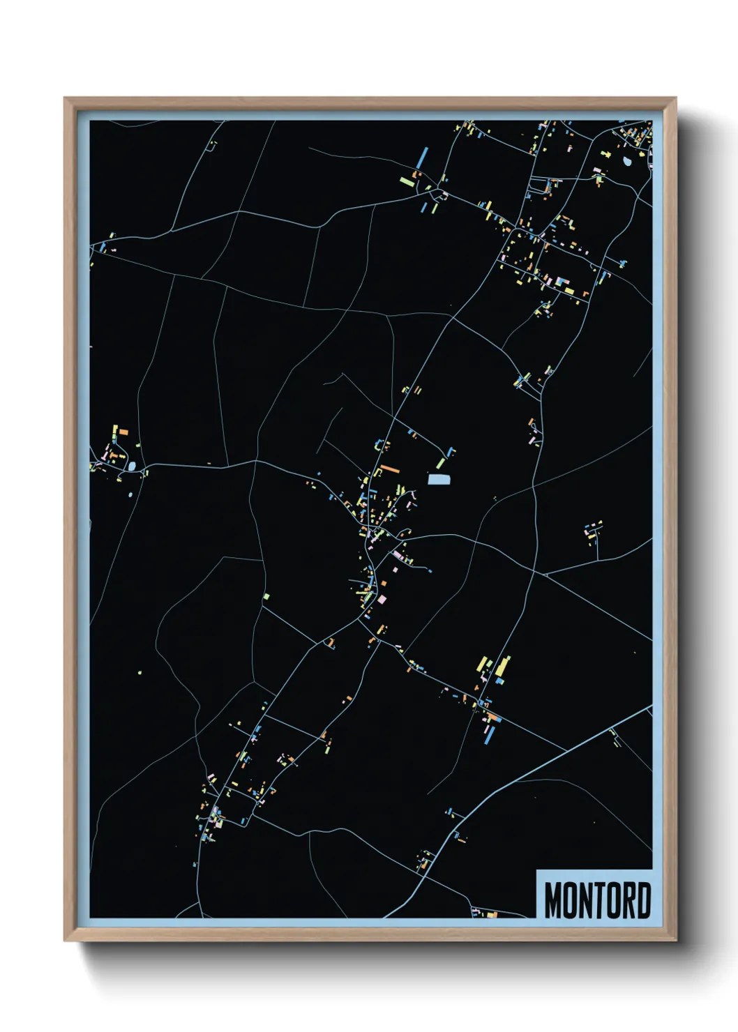 Une affiche de carte sur Montord