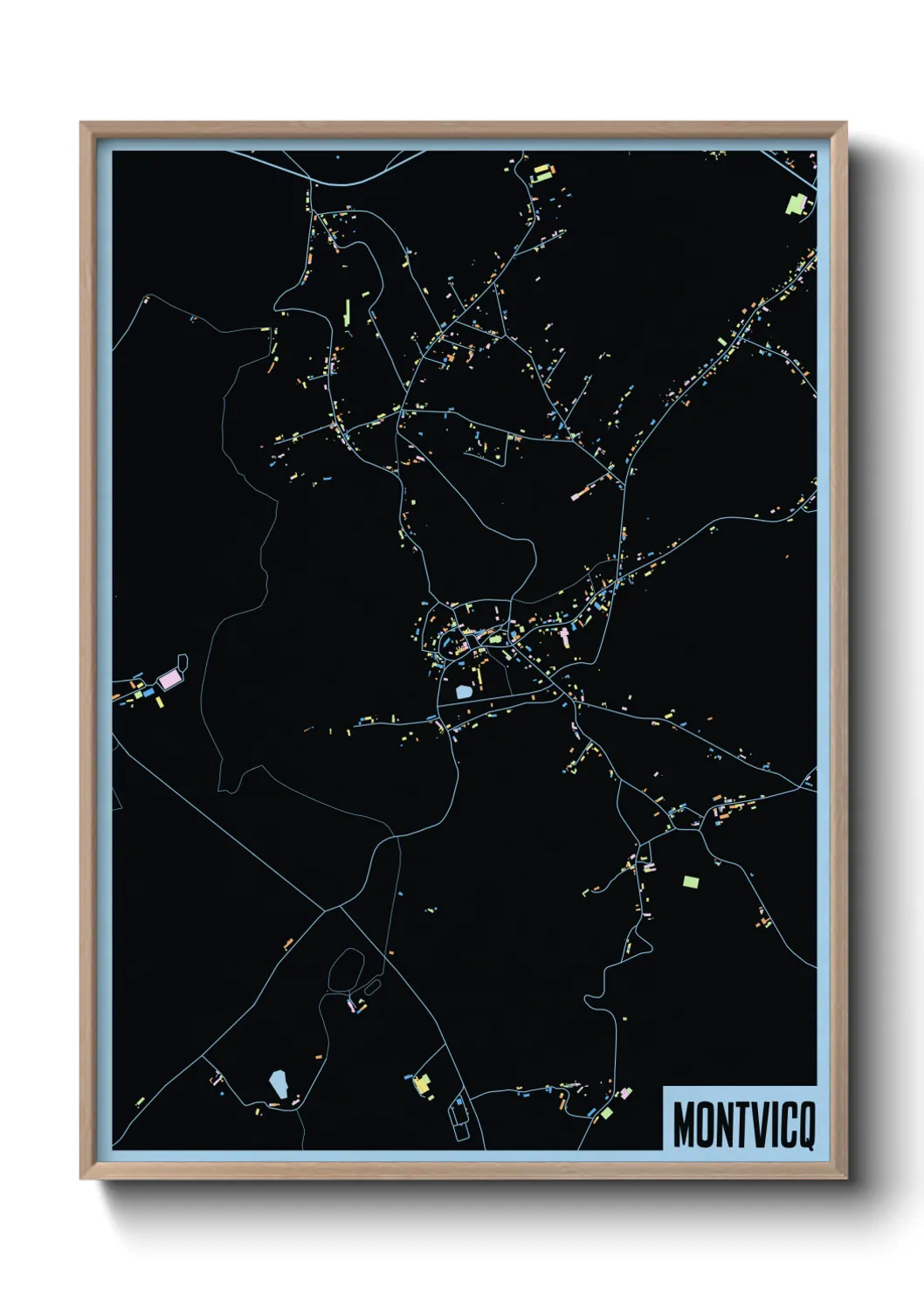 Une affiche de carte sur Montvicq