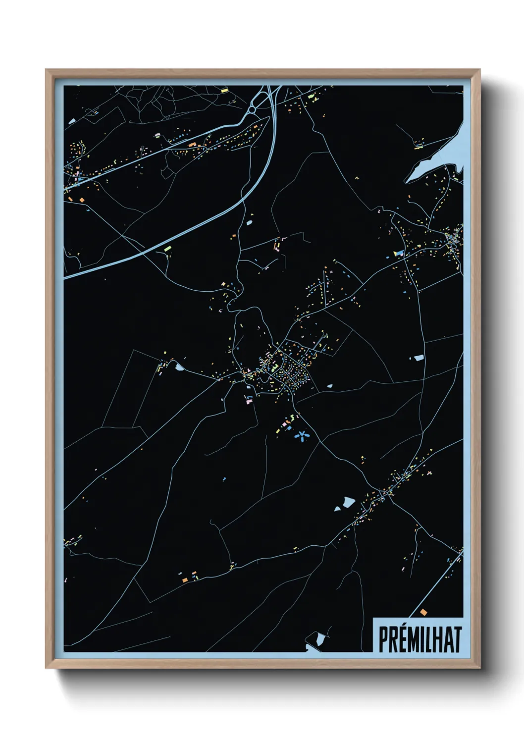 Une affiche de carte sur Prémilhat