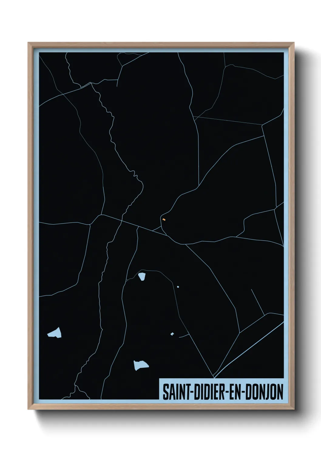 Une affiche de carte sur Saint-Didier-en-Donjon