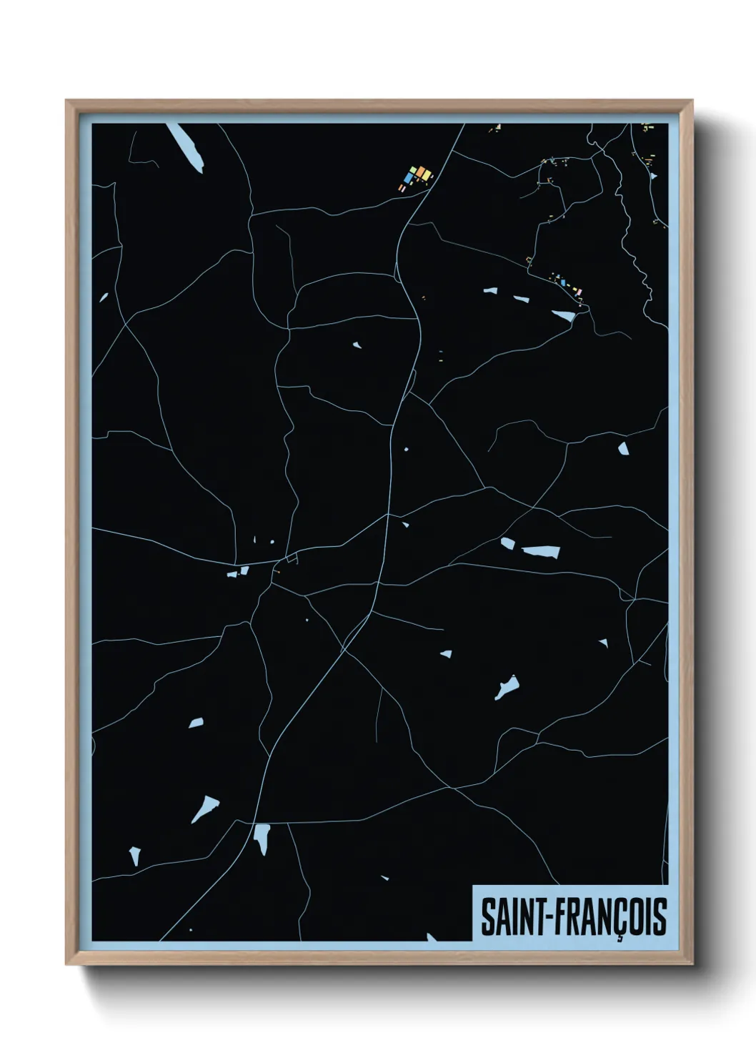 Une affiche de carte sur Saint-François