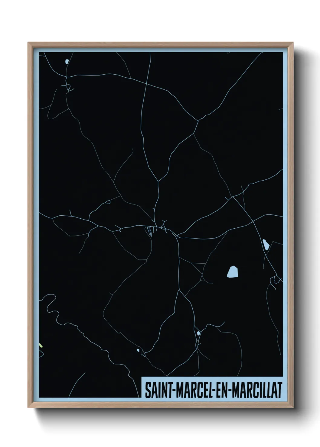 Une affiche de carte sur Saint-Marcel-en-Marcillat