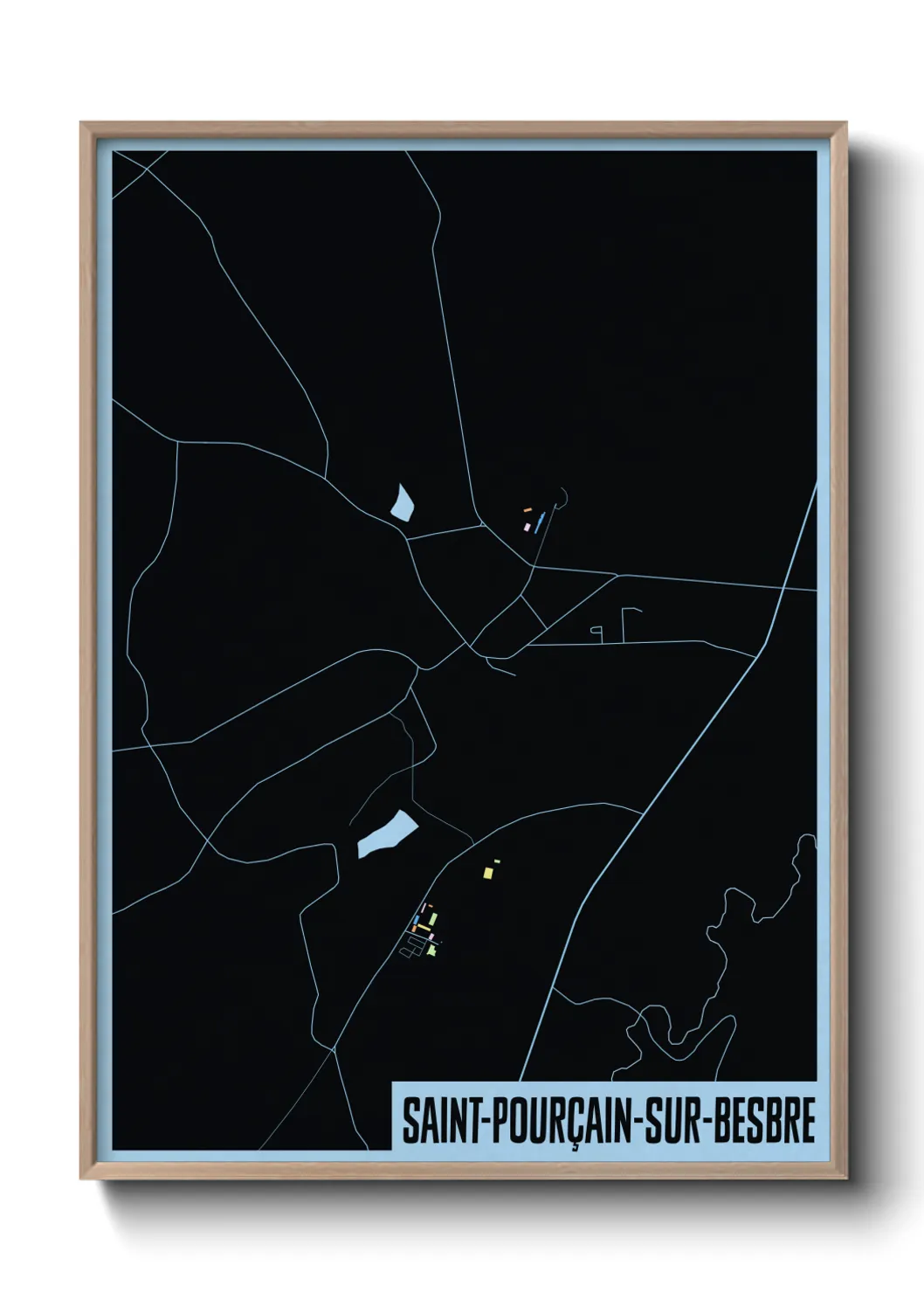 Une affiche de carte sur Saint-Pourçain-sur-Besbre