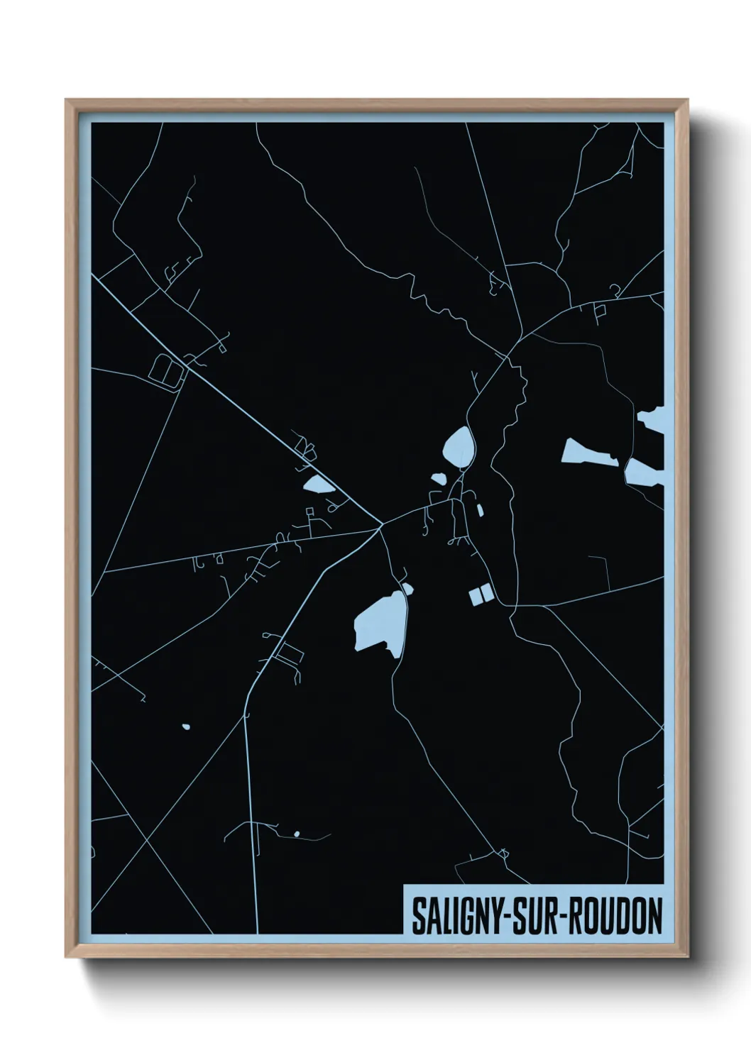 Un poster carteSaligny-sur-Roudon