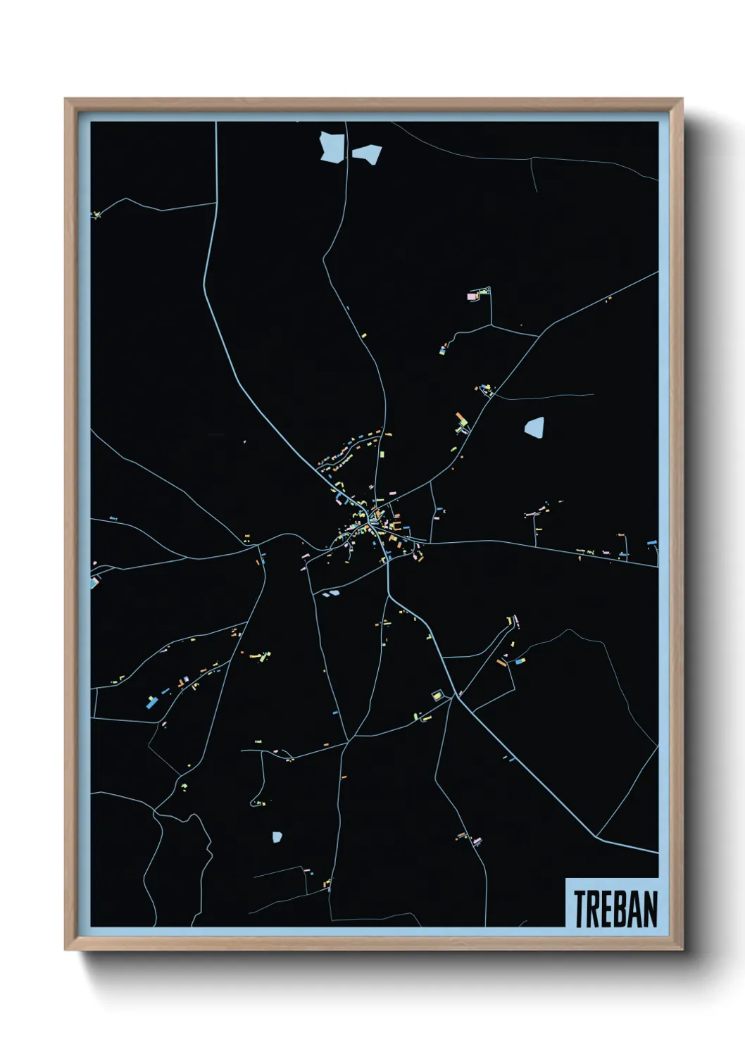 Une affiche de carte sur Treban