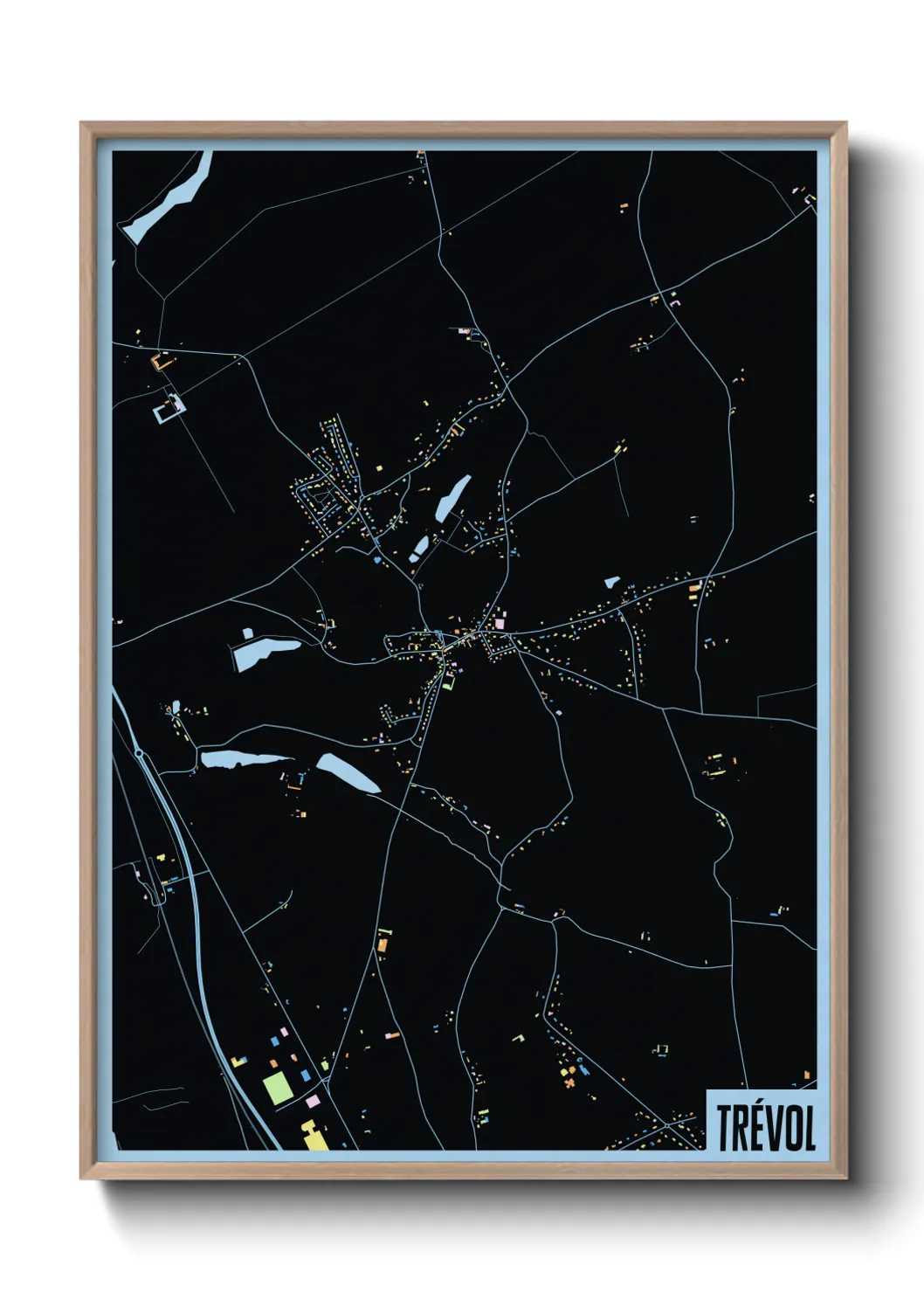 Une affiche de carte sur Trévol