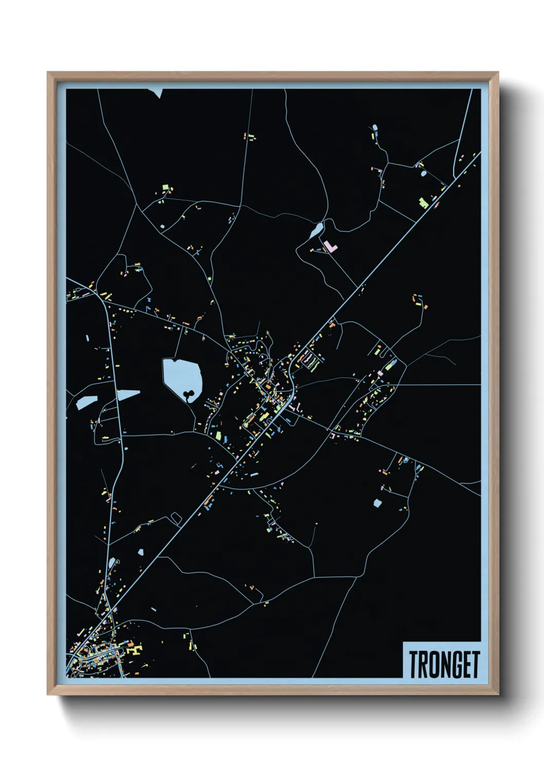 Une affiche de carte sur Tronget