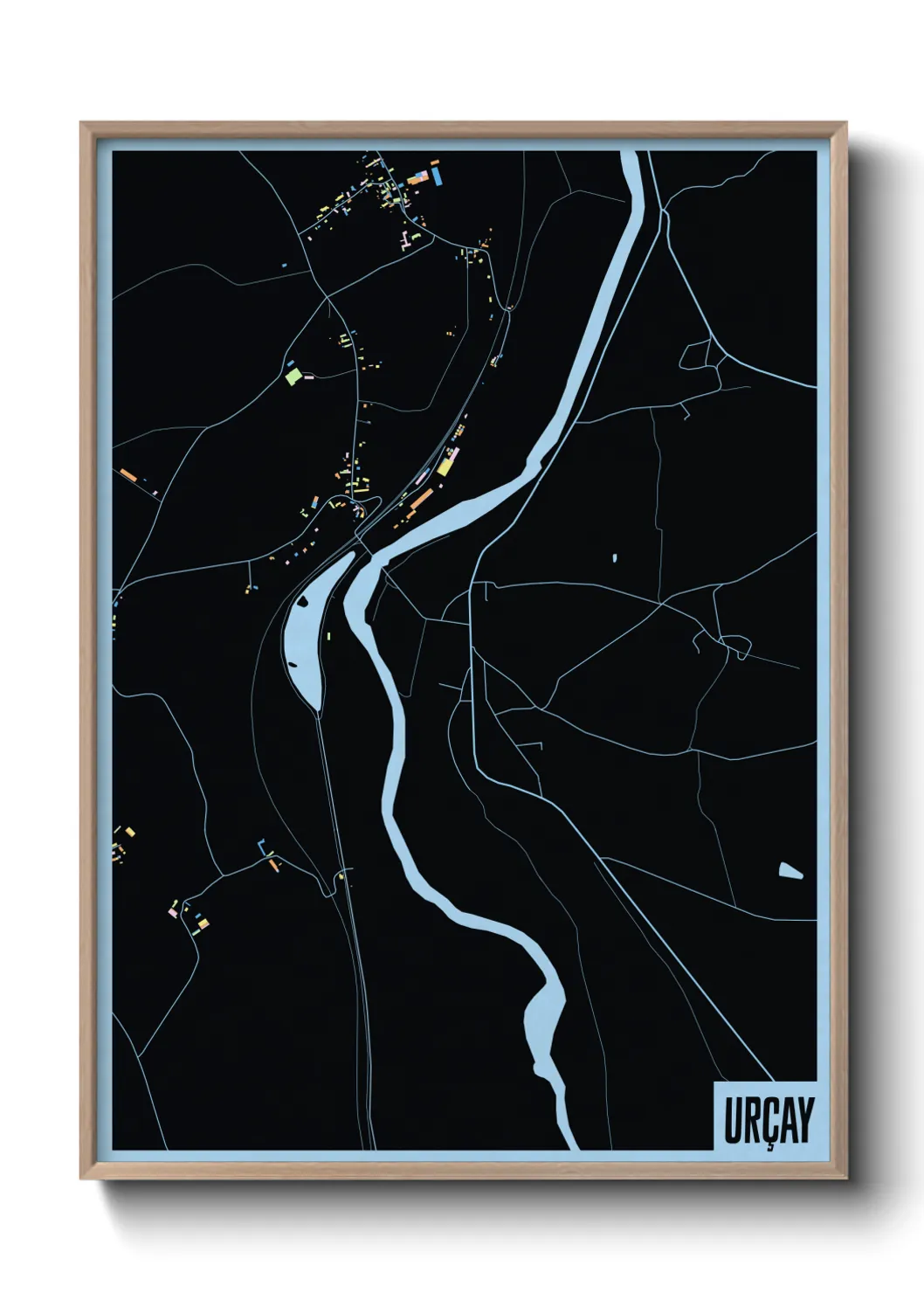 Une affiche de carte sur Urçay