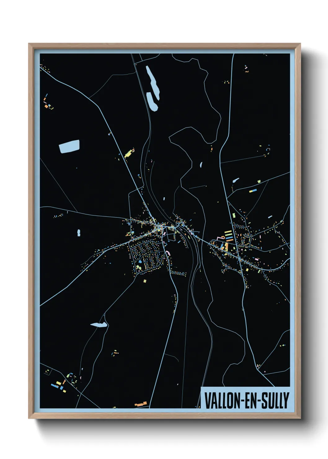 Une affiche de carte sur Vallon-en-Sully