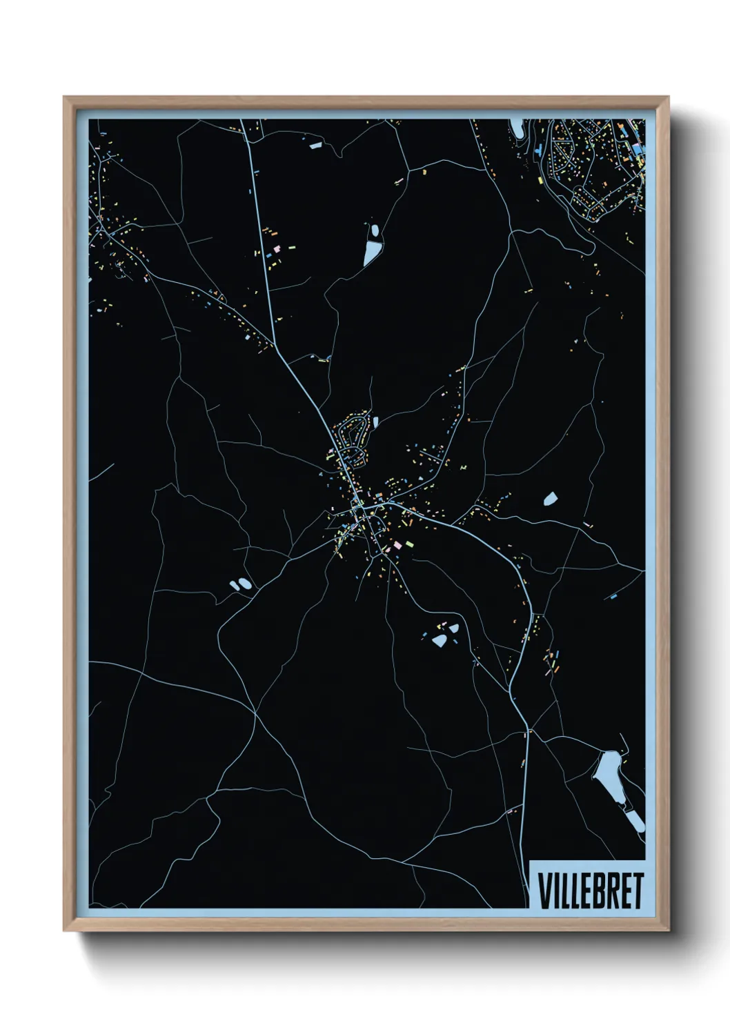 Une affiche de carte sur Villebret