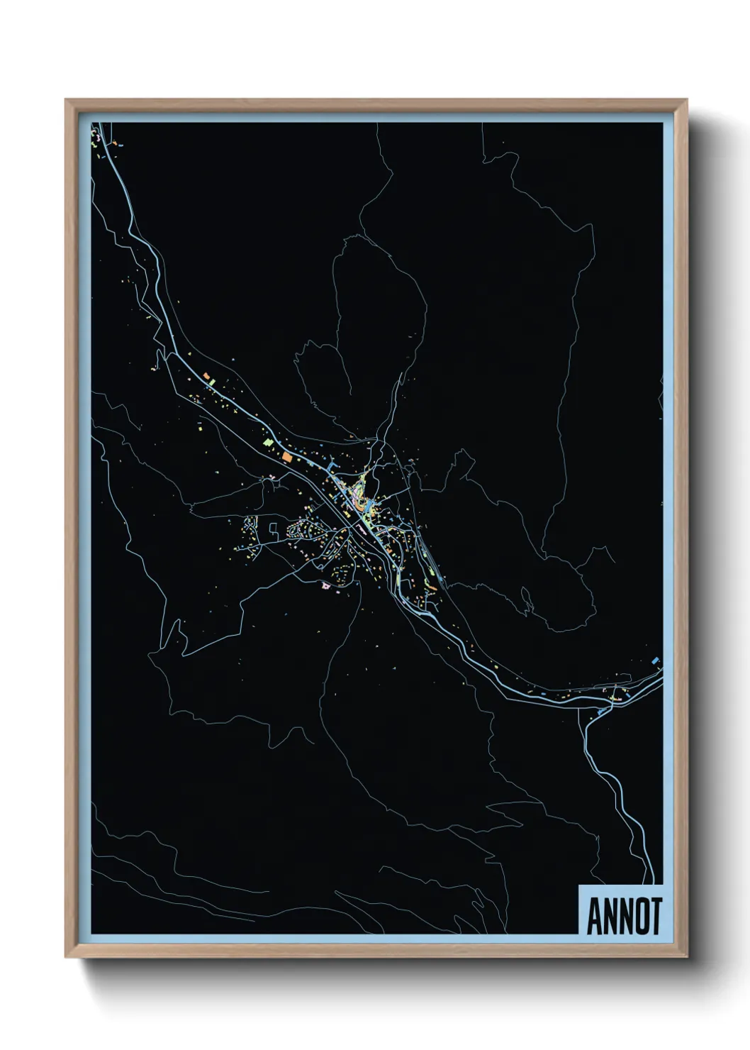 Une affiche de carte sur Annot