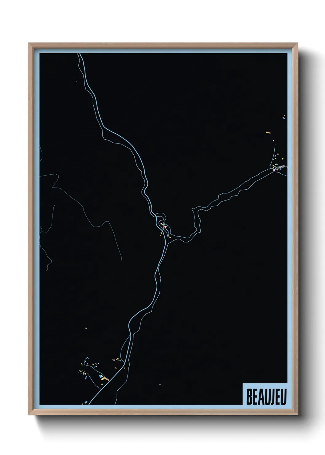 Une affiche de carte sur Beaujeu