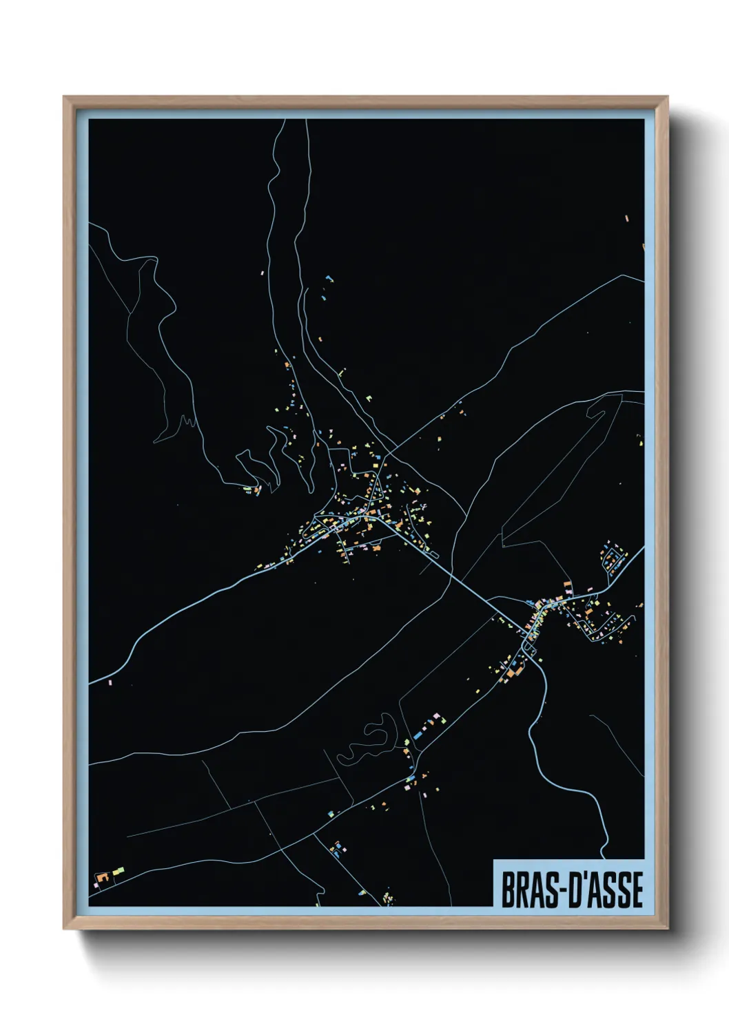 Une affiche de carte sur Bras-d'Asse