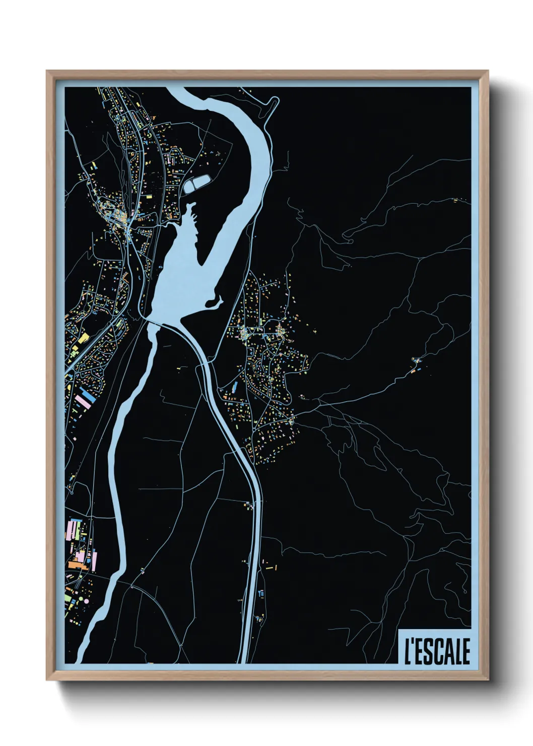 Une affiche de carte sur L'Escale