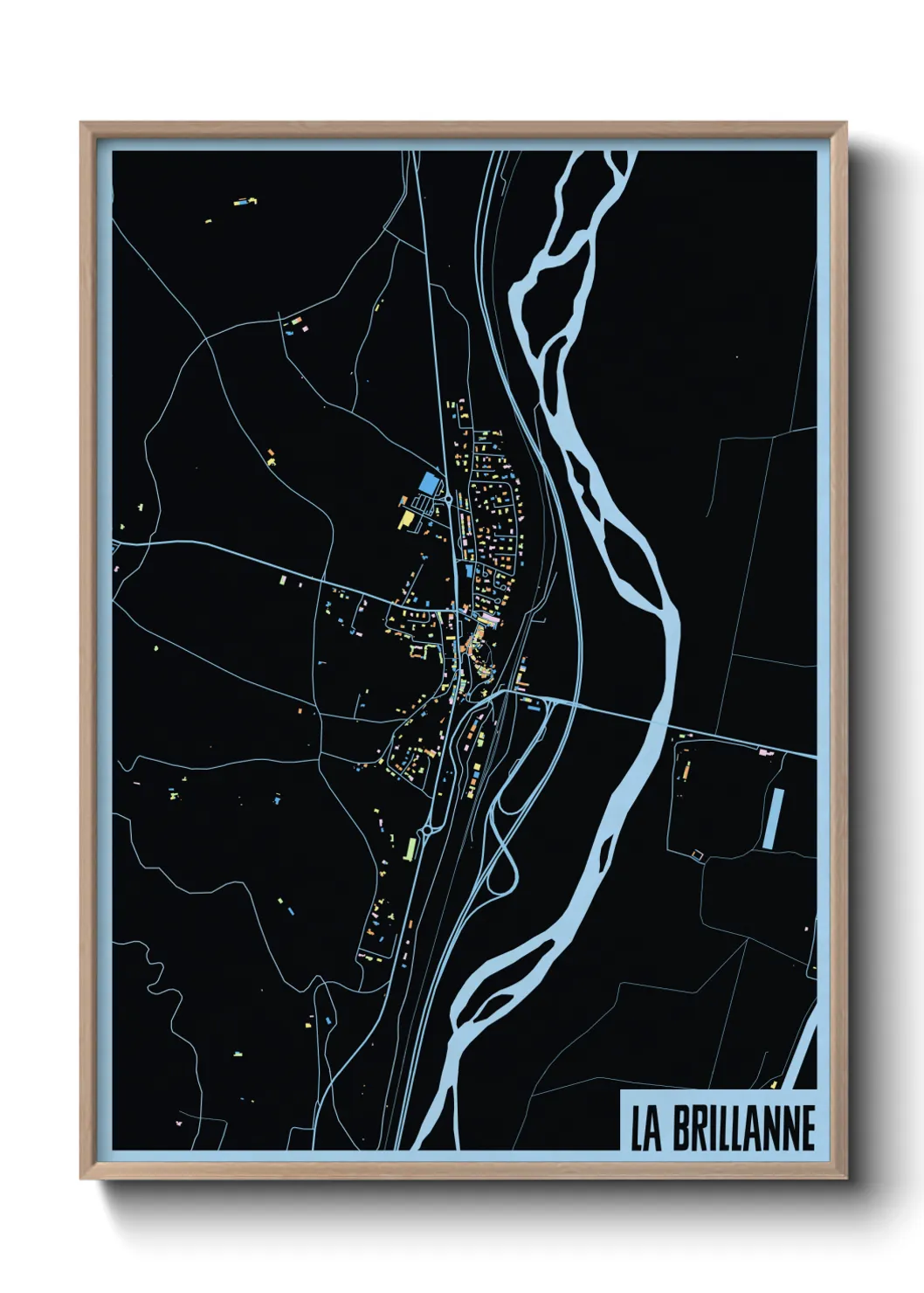 Une affiche de carte sur La Brillanne