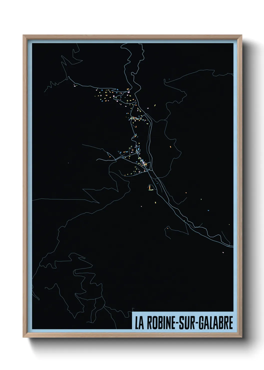 Une affiche de carte sur La Robine-sur-Galabre