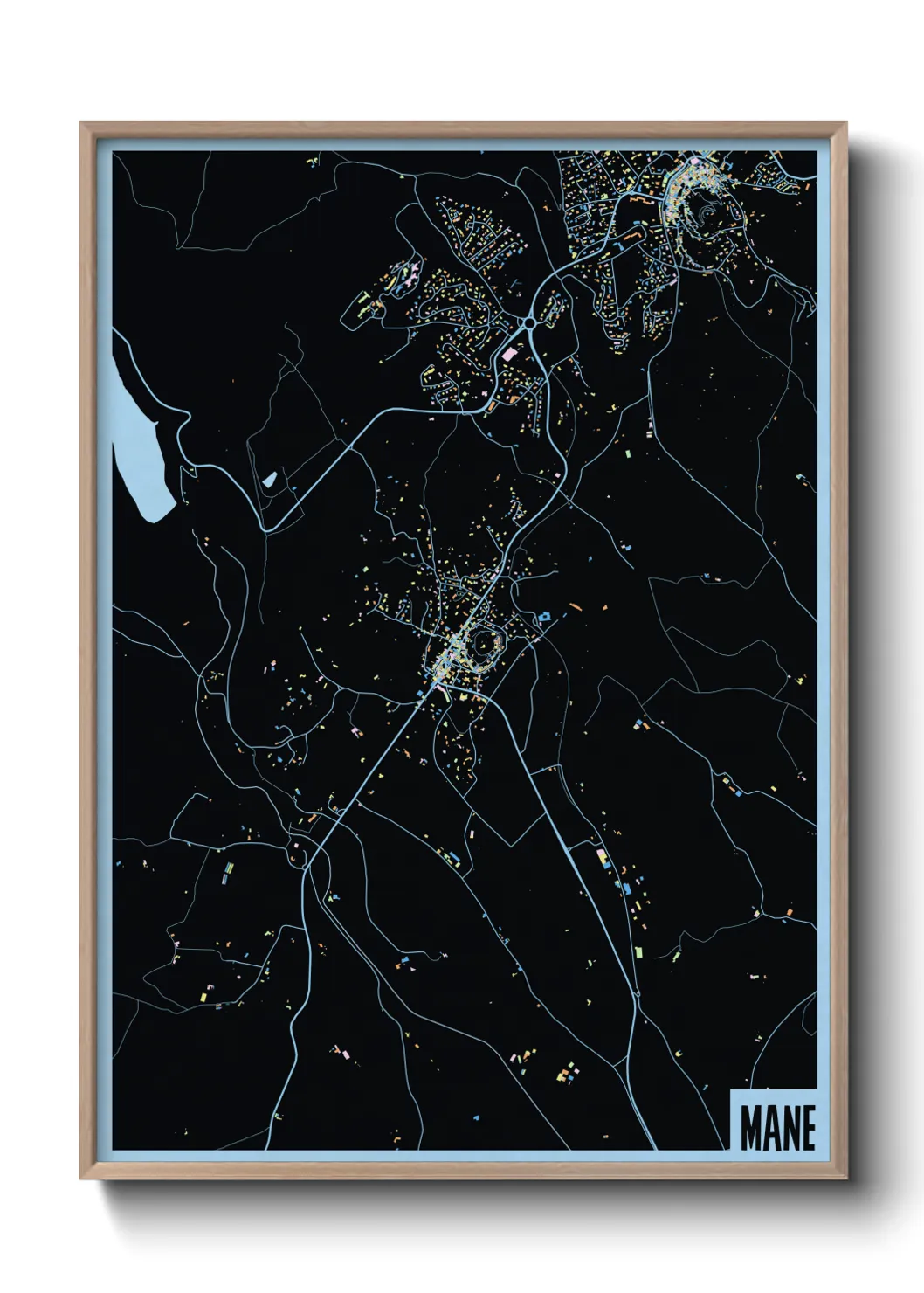 Une affiche de carte sur Mane