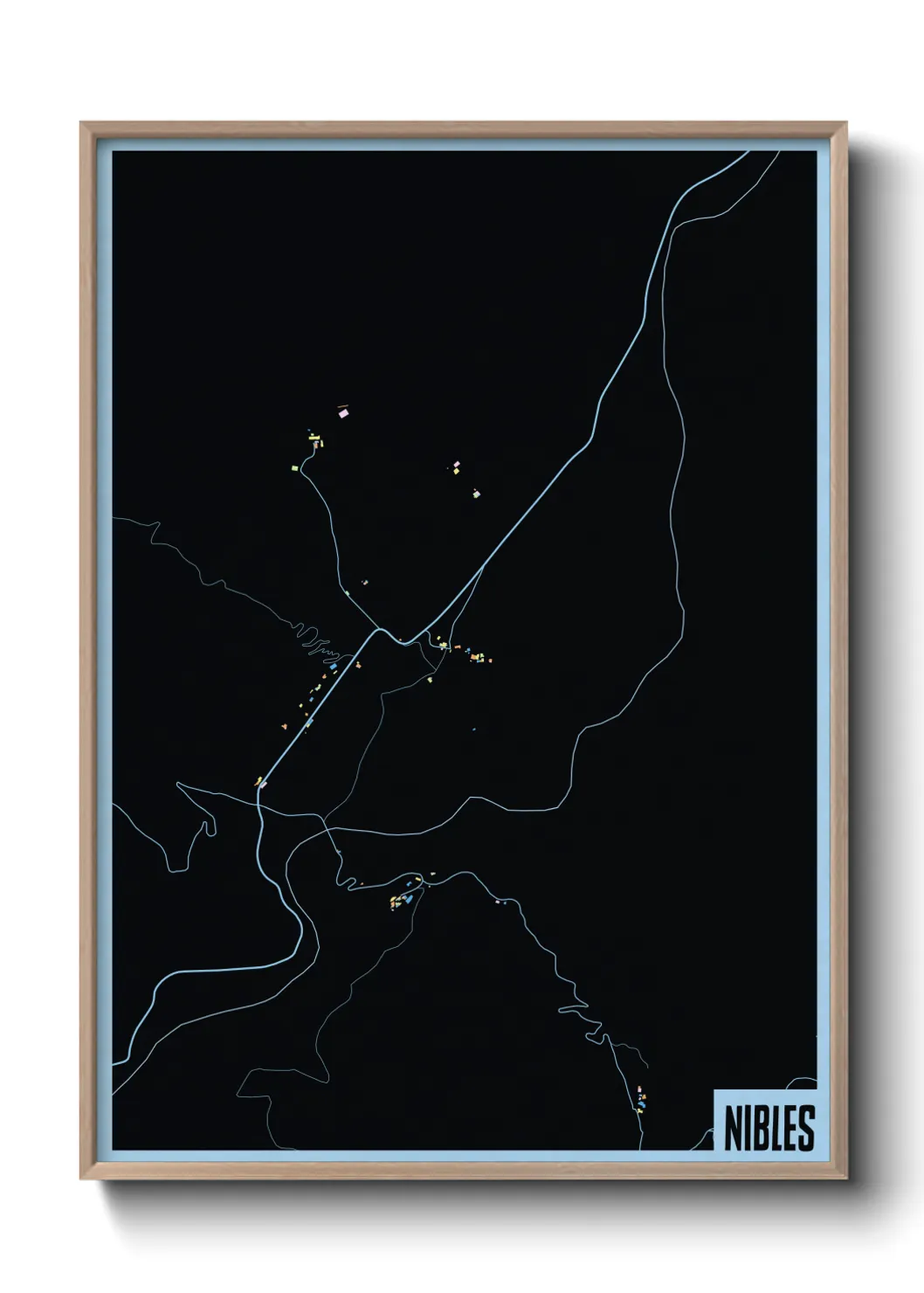 Une affiche de carte sur Nibles