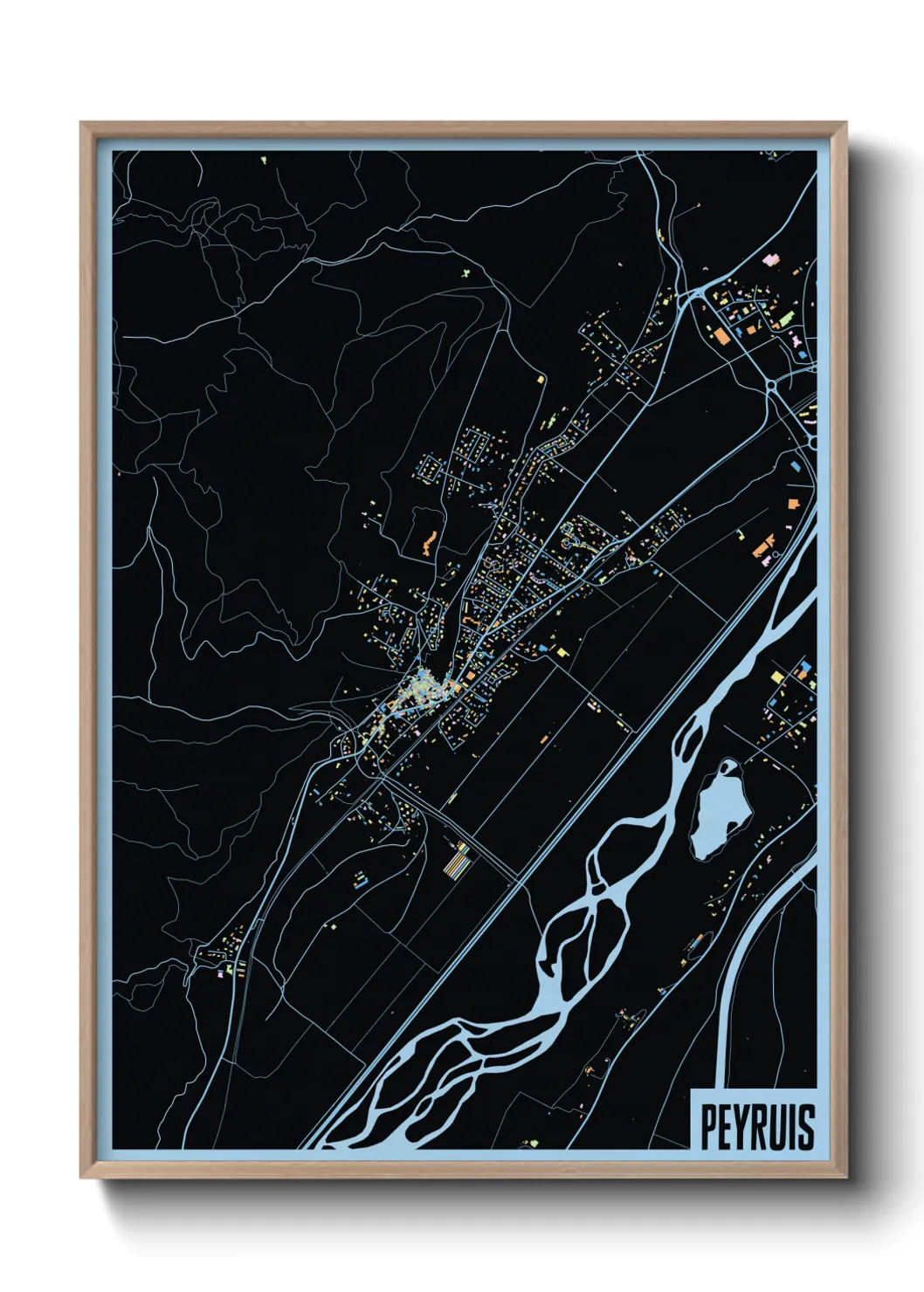 Une affiche de carte sur Peyruis