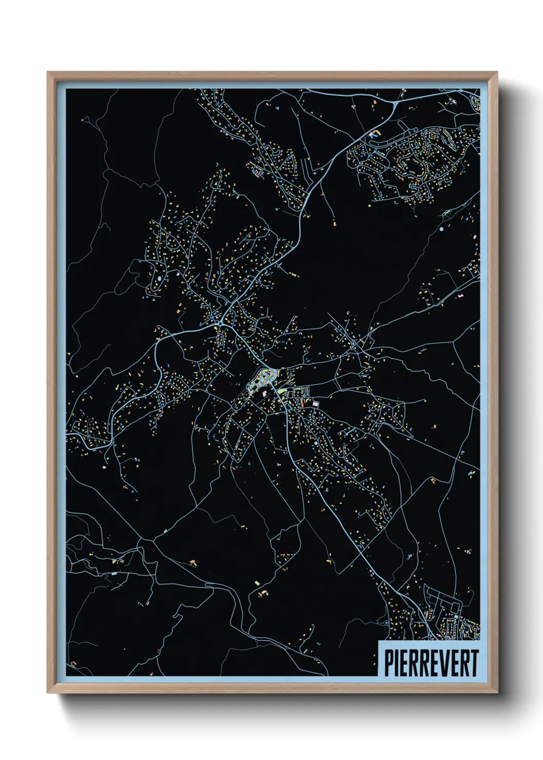 Une affiche de carte sur Pierrevert