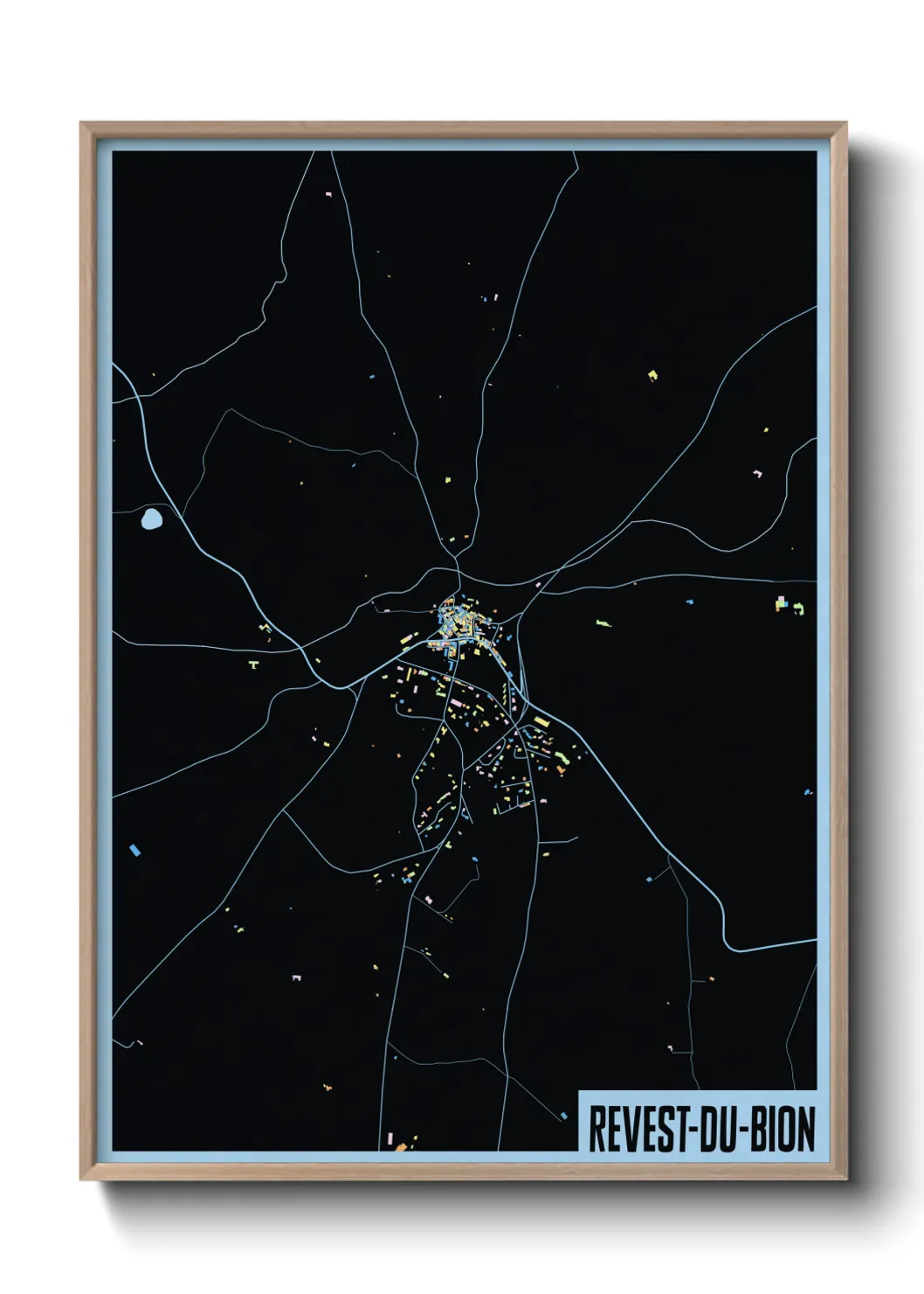 Une affiche de carte sur Revest-du-Bion