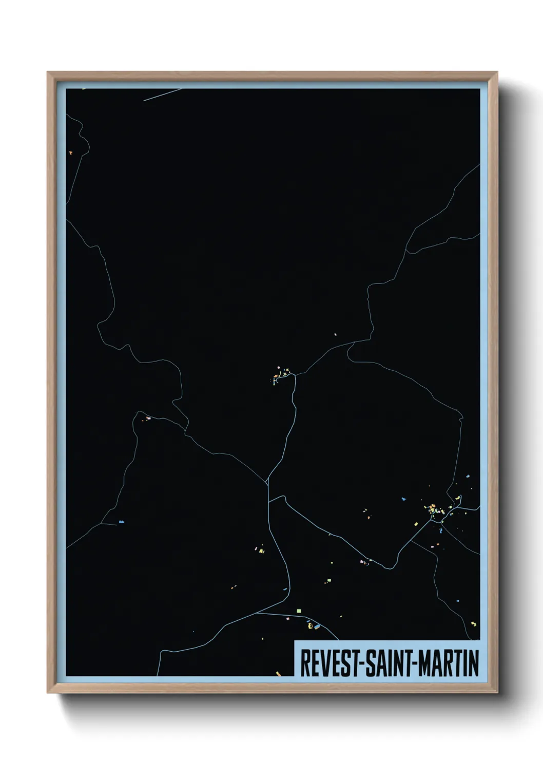 Une affiche de carte sur Revest-Saint-Martin