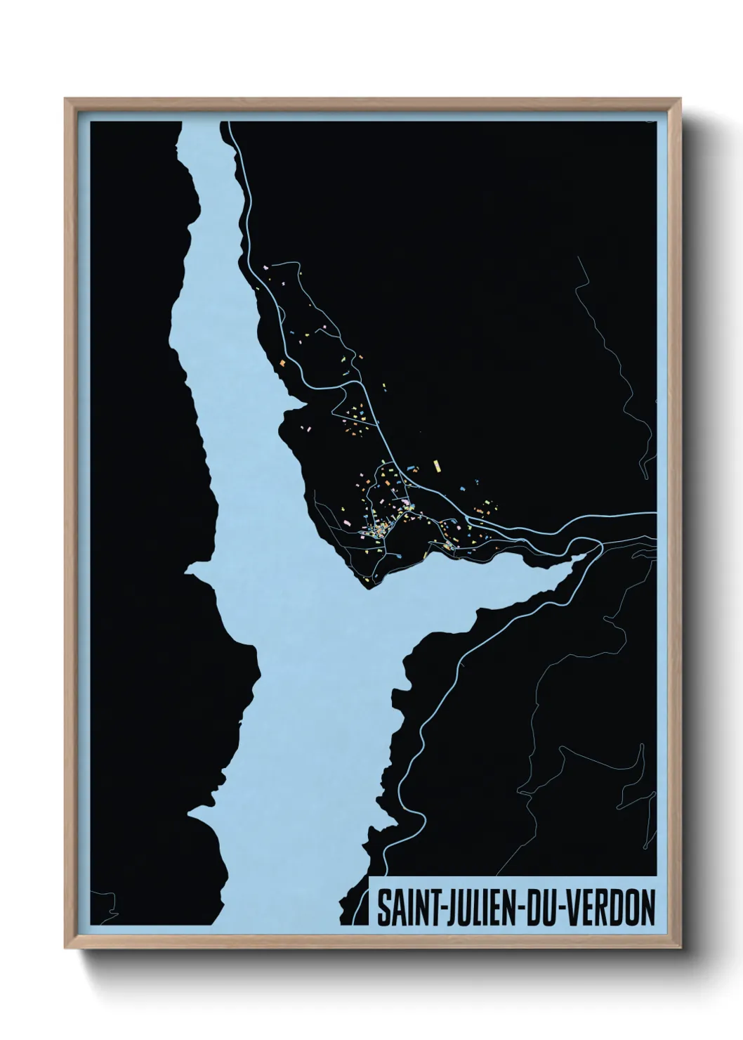 Une affiche de carte sur Saint-Julien-du-Verdon