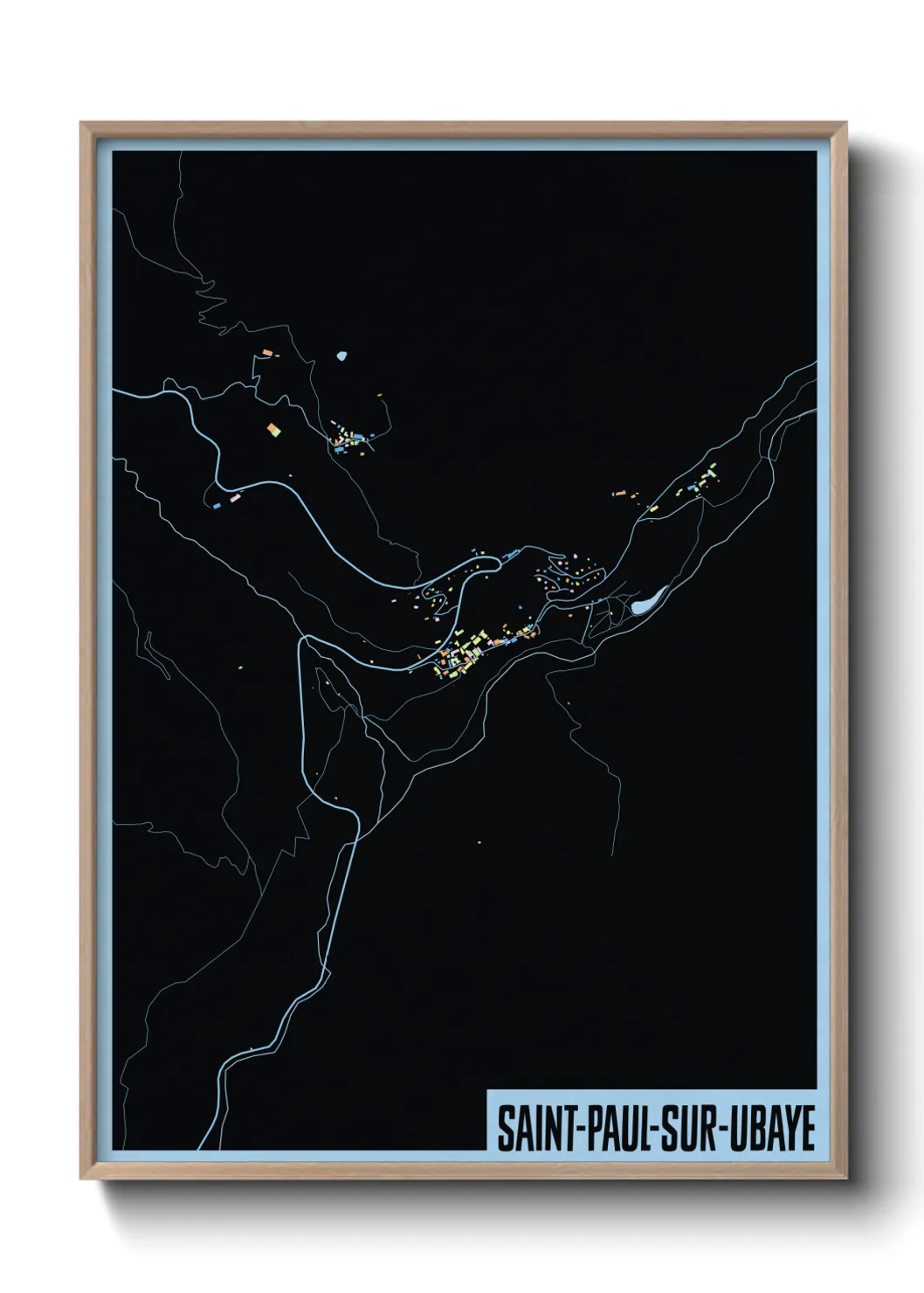 Un poster carteSaint-Paul-sur-Ubaye