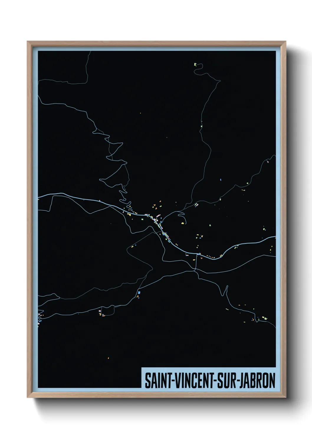 Une affiche de carte sur Saint-Vincent-sur-Jabron