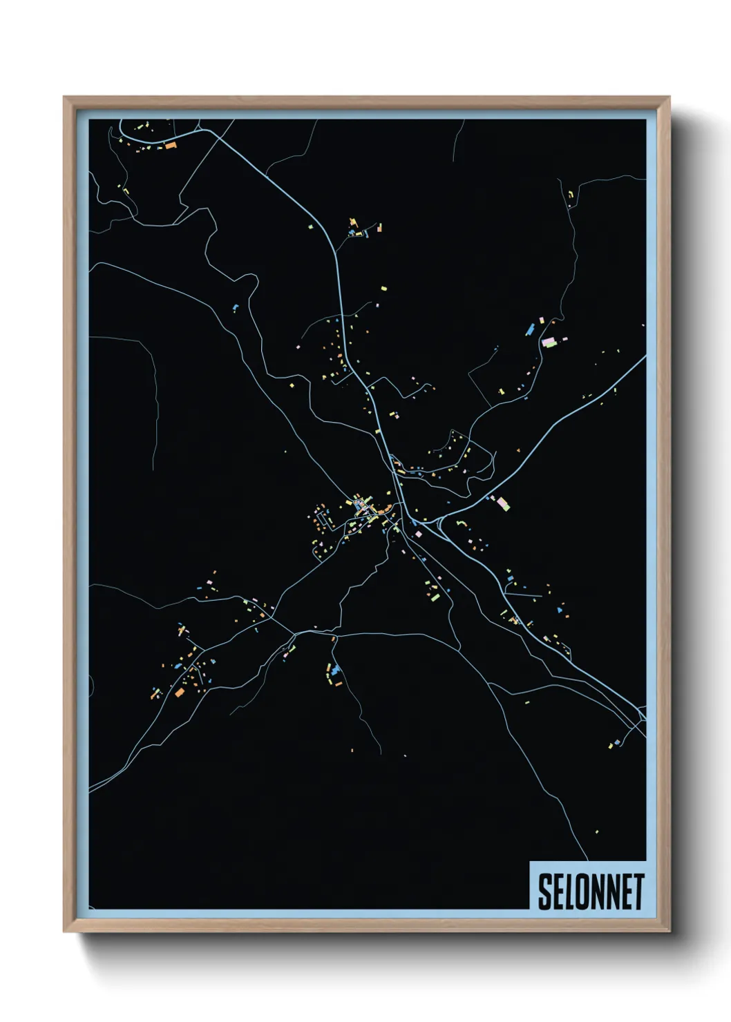 Une affiche de carte sur Selonnet