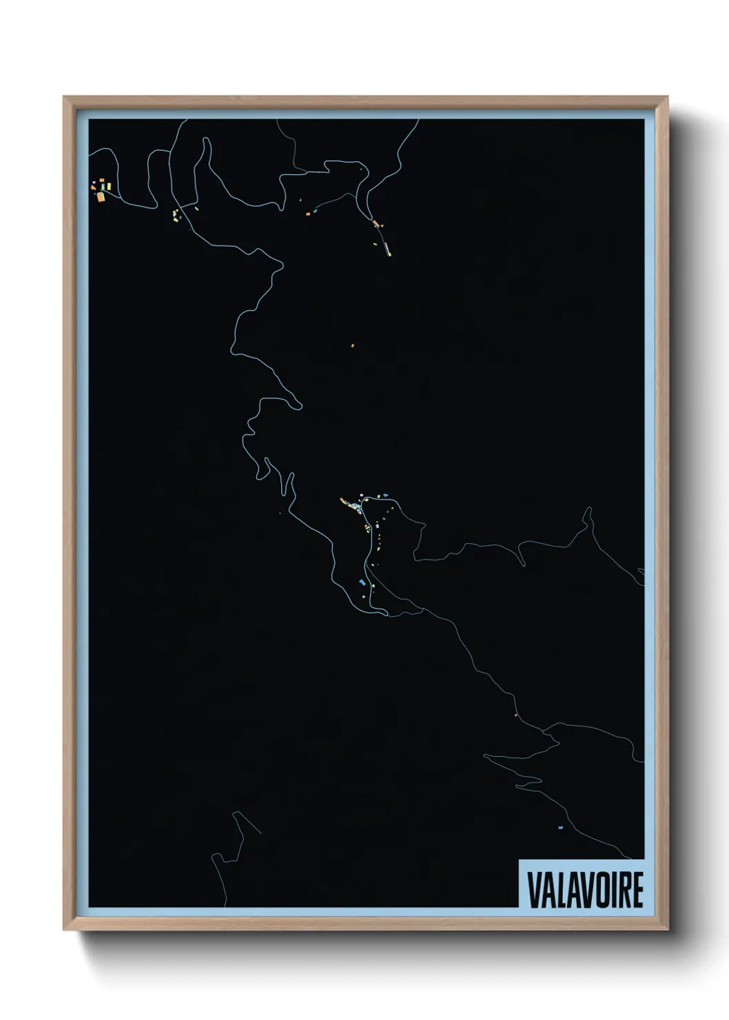 Une affiche de carte sur Valavoire