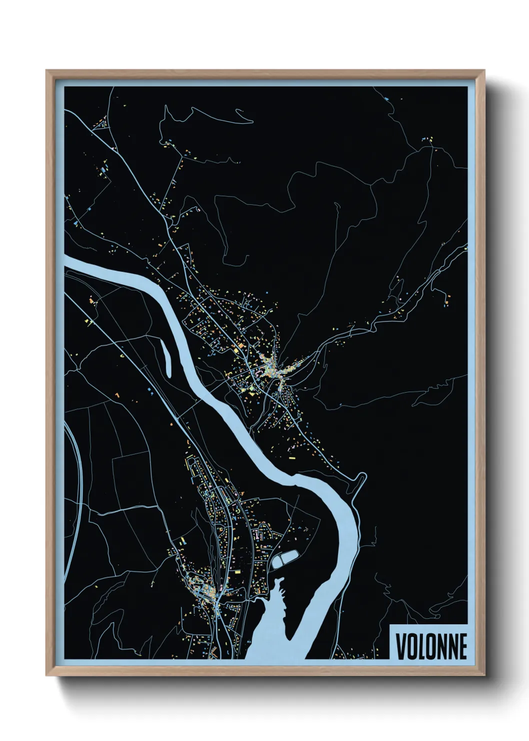 Une affiche de carte sur Volonne