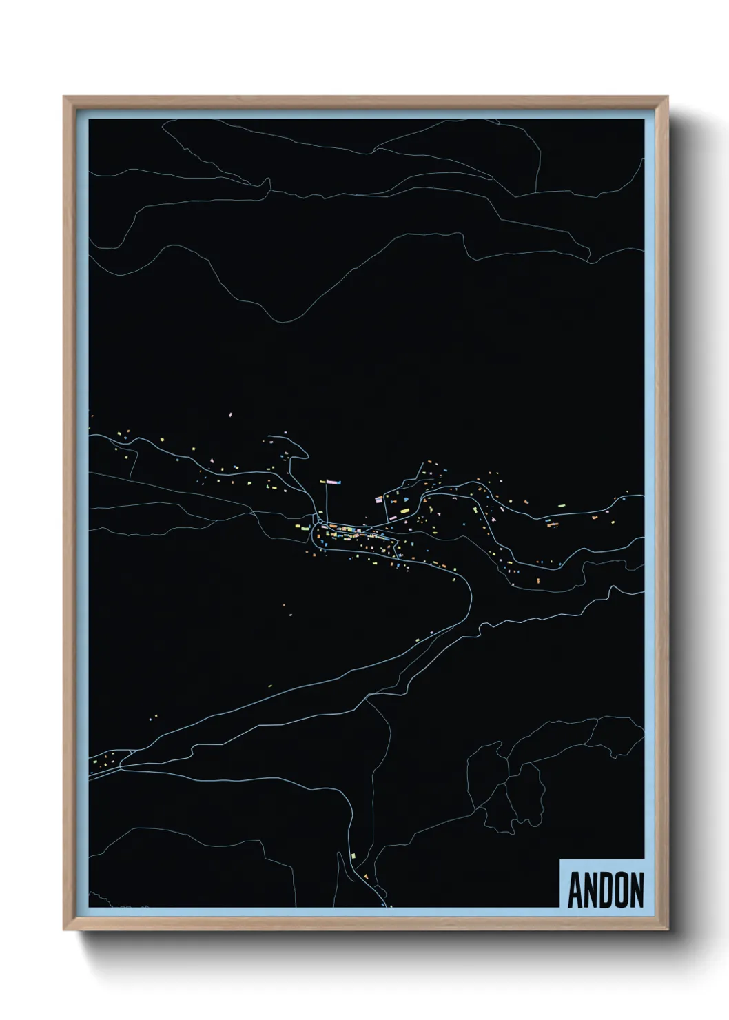 Une affiche de carte sur Andon