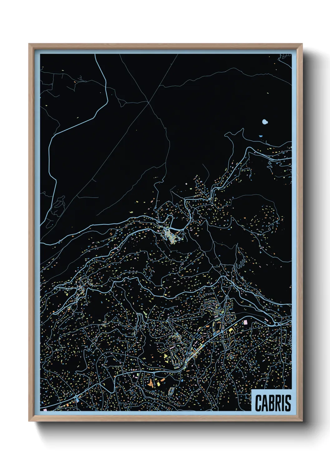 Une affiche de carte sur Cabris